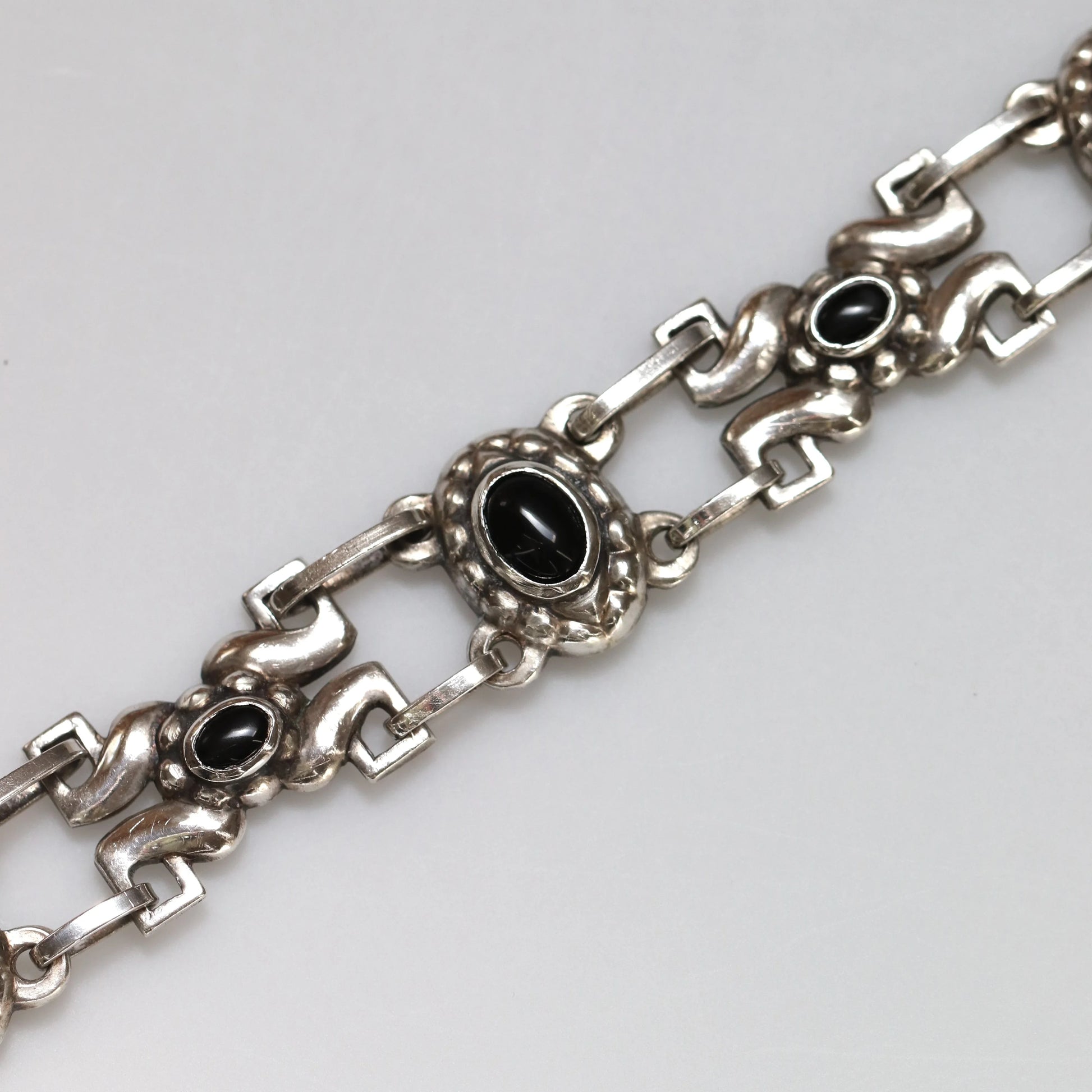 Vintage Georg Jensen Jewelry | Early Rare Onyx Art Nouveau Necklace 14 - Carmel Fine Silver Jewelry