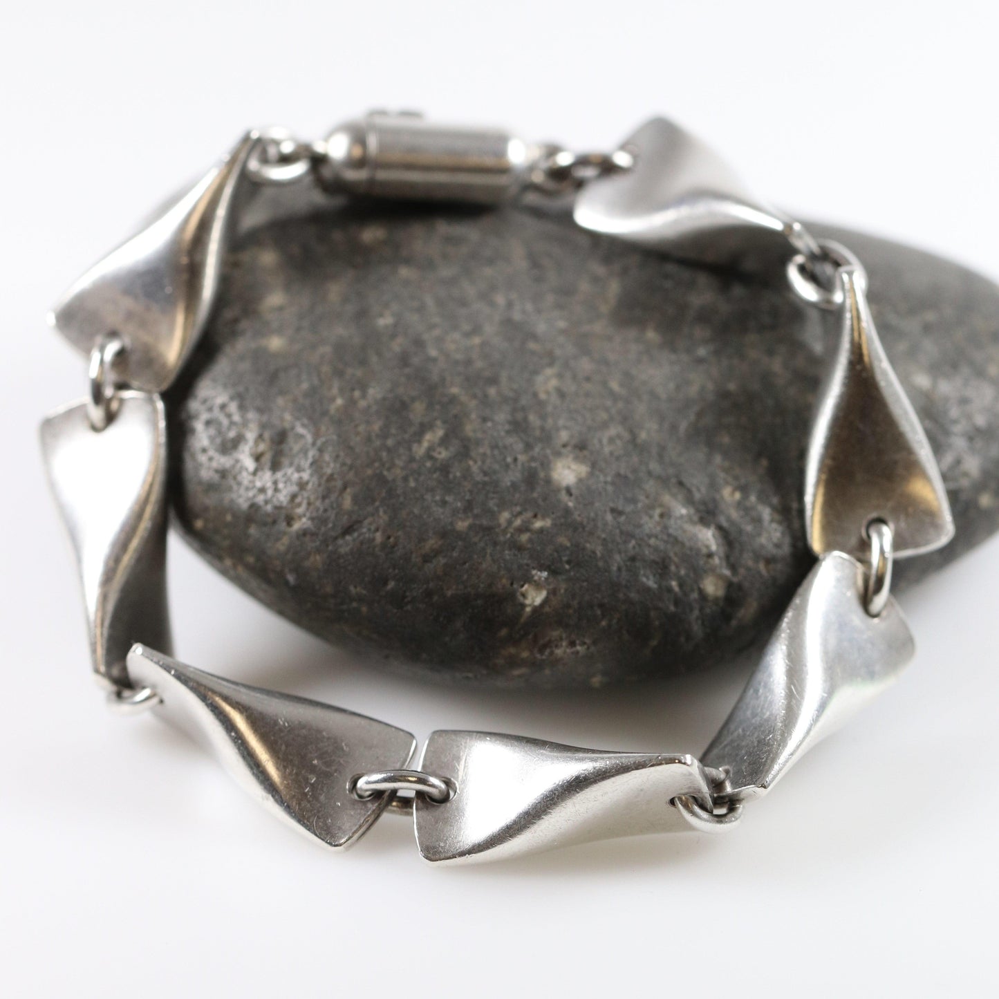 Vintage Georg Jensen Jewelry | Edvard Kindt-Larson Butterfly Modernist Bracelet 104B - Carmel Fine Silver Jewelry