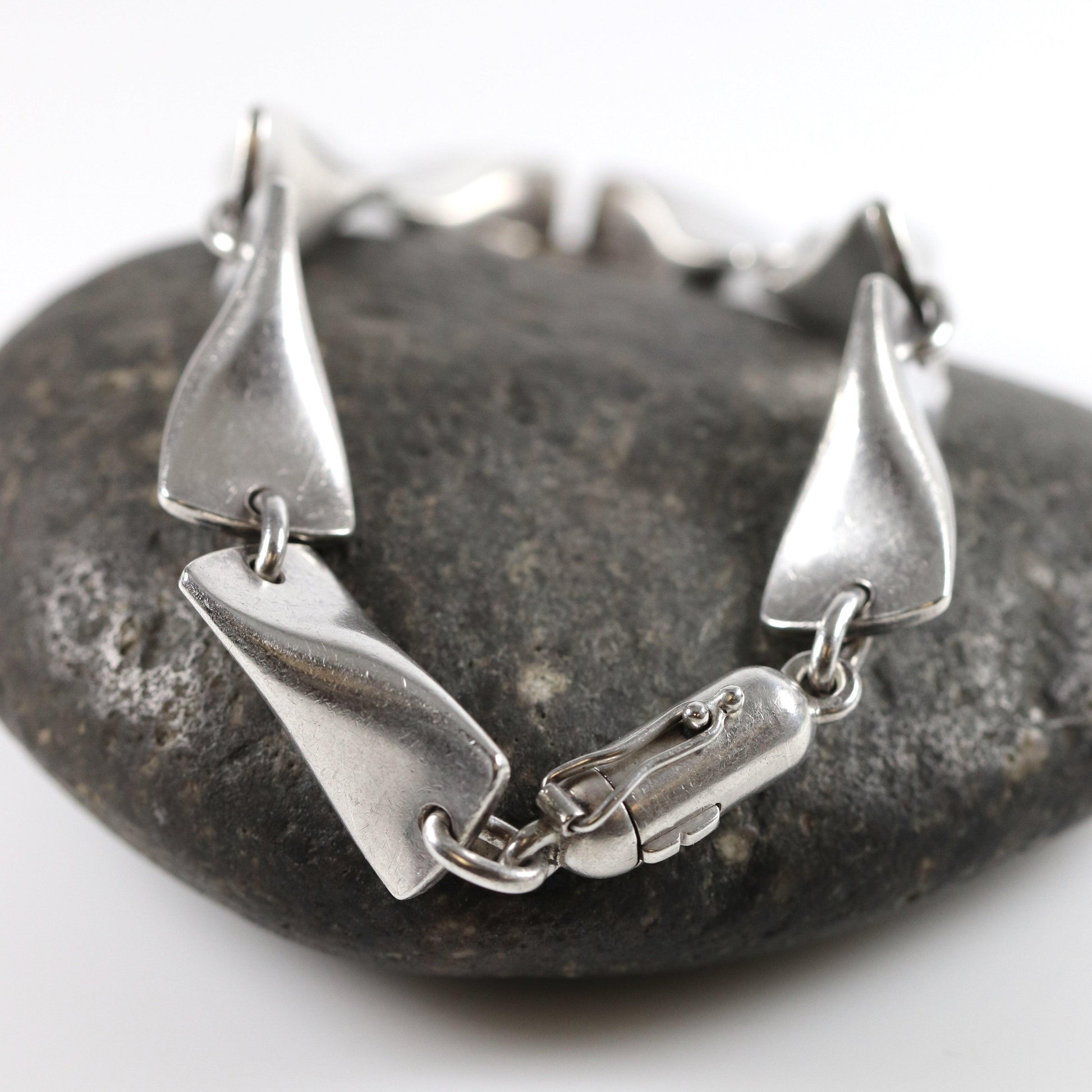 Vintage Georg Jensen Jewelry | Edvard Kindt-Larson Butterfly Modernist Bracelet 104B - Carmel Fine Silver Jewelry