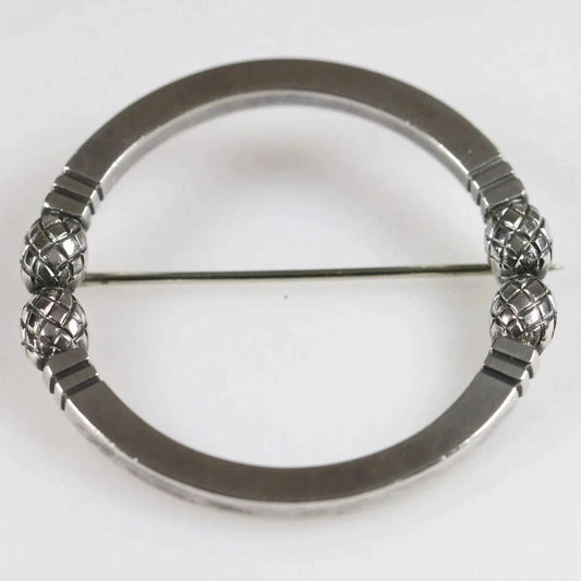 Vintage Georg Jensen Jewelry | Harald Nielsen Acorn Estate Brooch - Carmel FSJ