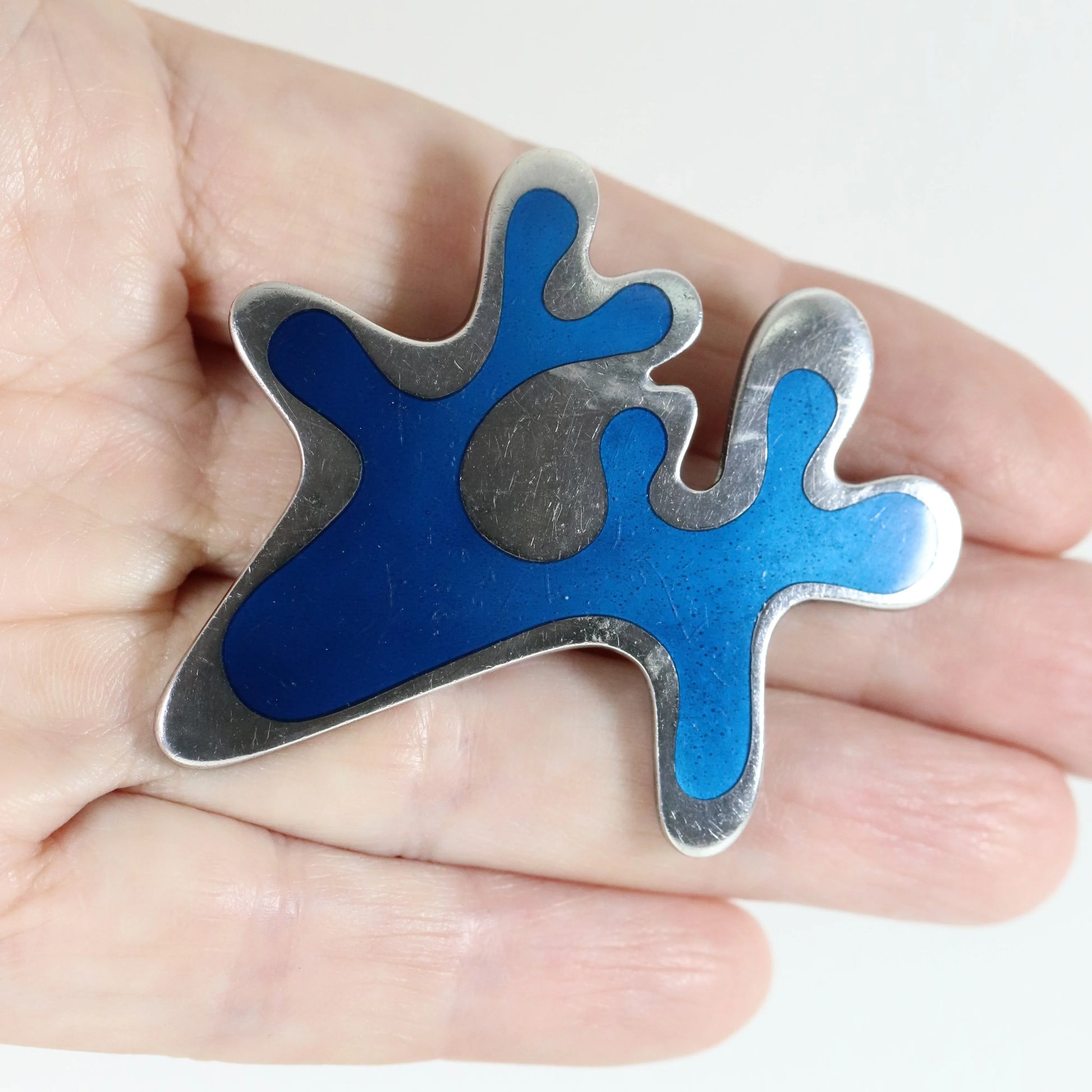 Vintage Georg Jensen Jewelry | Henning Koppel Amoeba Brooch 370 Denmark - Carmel Fine Silver Jewelry