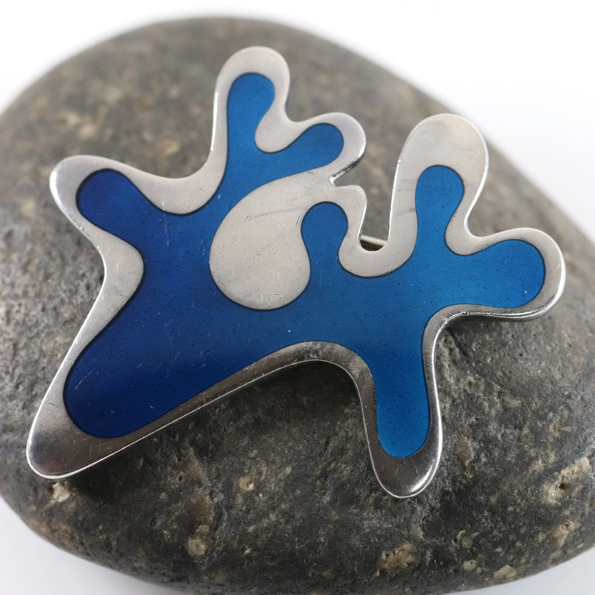 Vintage Georg Jensen Jewelry | Henning Koppel Amoeba Brooch 370 Denmark - Carmel Fine Silver Jewelry