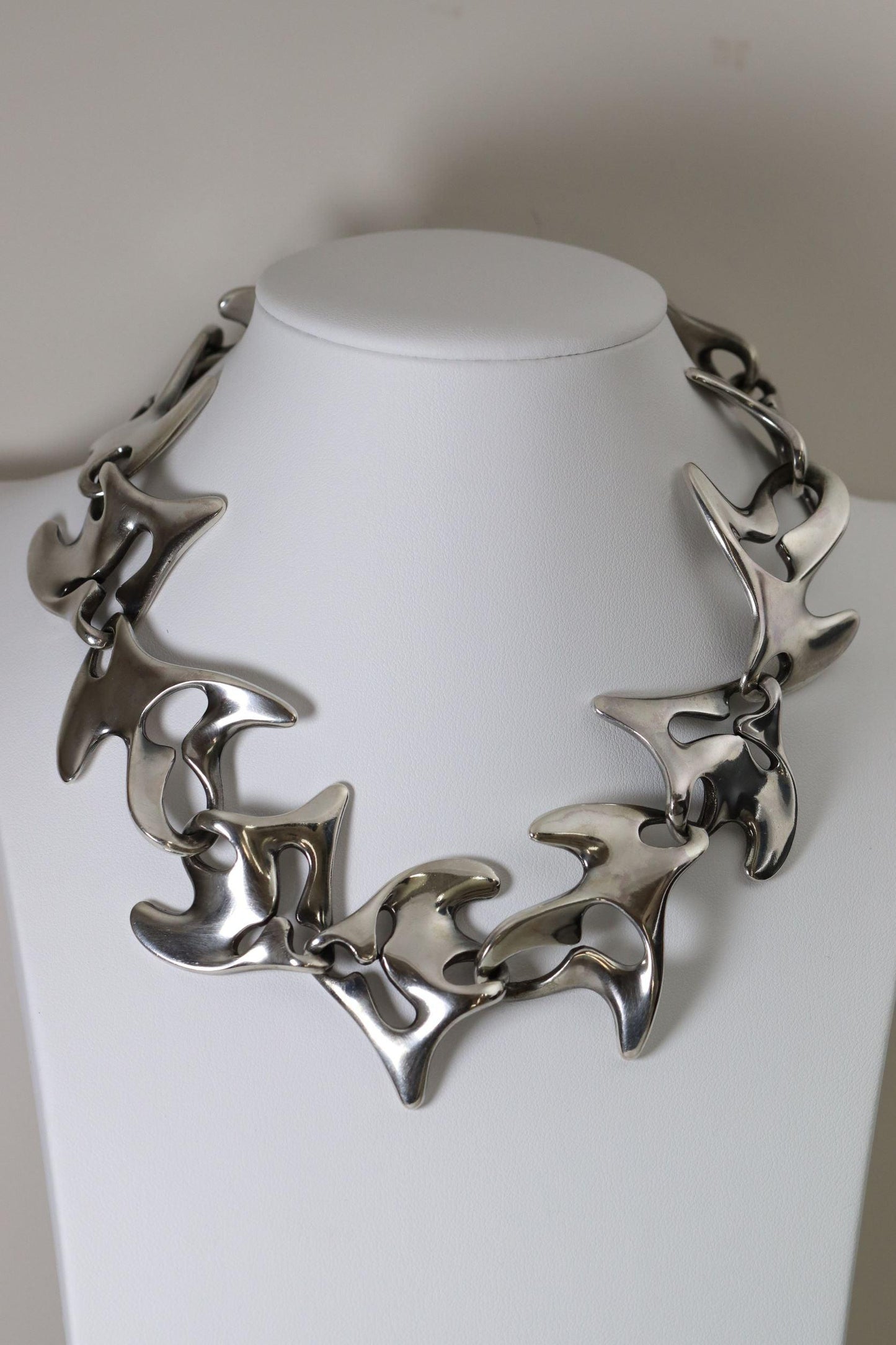 Vintage Georg Jensen Jewelry | Henning Koppel Heavy Splash Necklace 89 - Carmel Fine Silver Jewelry