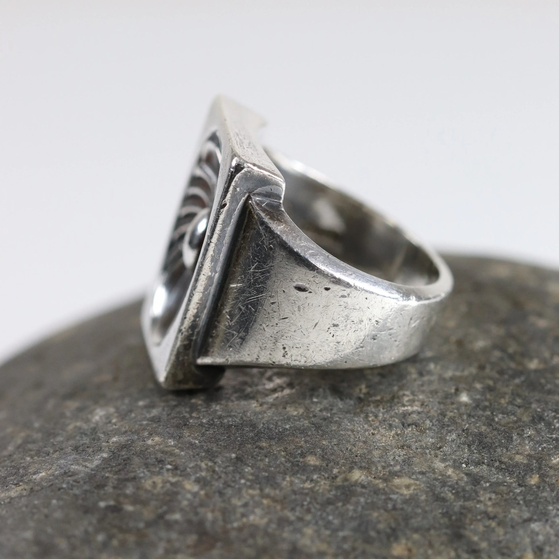 Vintage Georg Jensen Jewelry | Henry Pilstrup Lotus Flower Ring 82A Denmark (US Size 4 3/4) - Carmel Fine Silver Jewelry