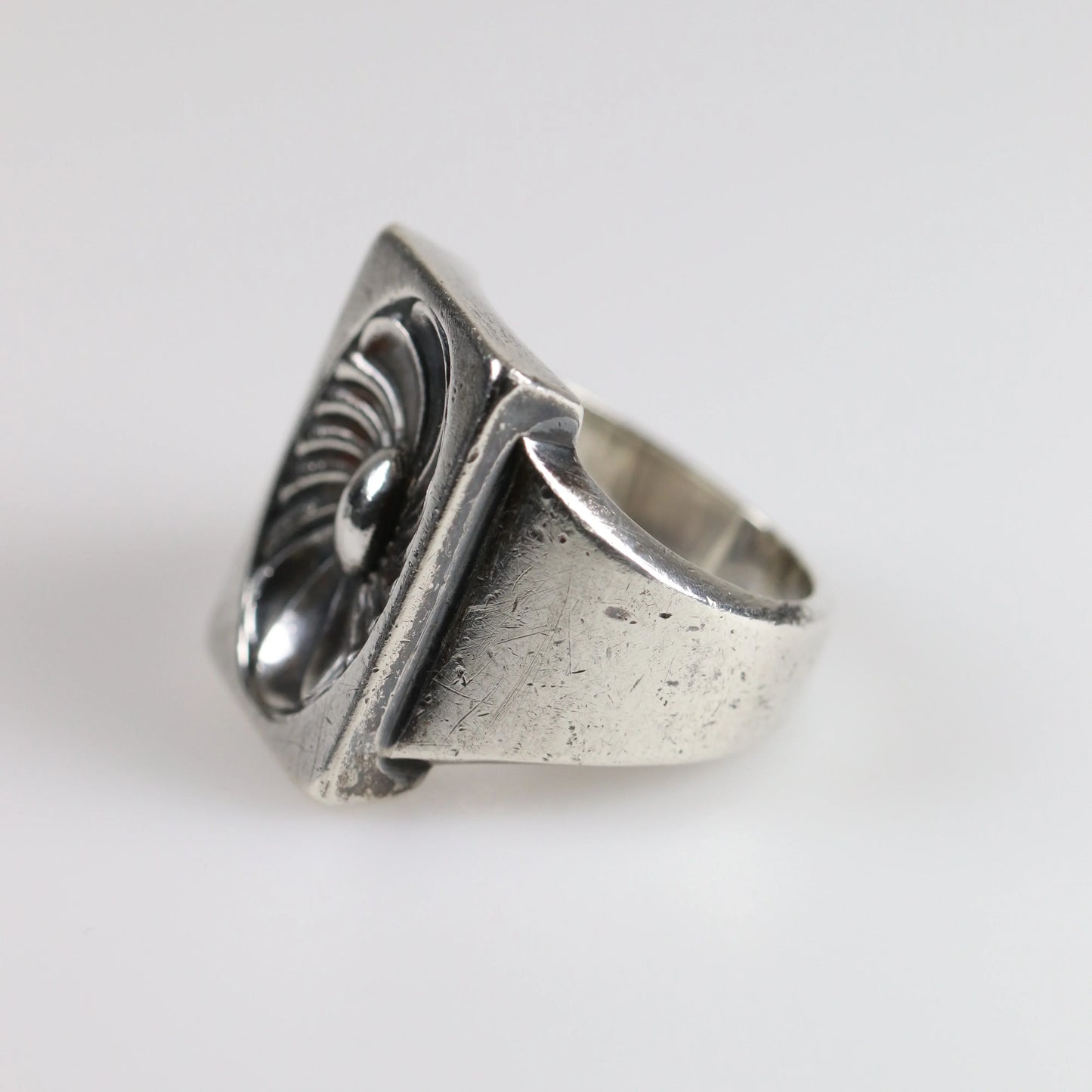 Vintage Georg Jensen Jewelry | Henry Pilstrup Lotus Flower Ring 82A Denmark (US Size 4 3/4) - Carmel Fine Silver Jewelry