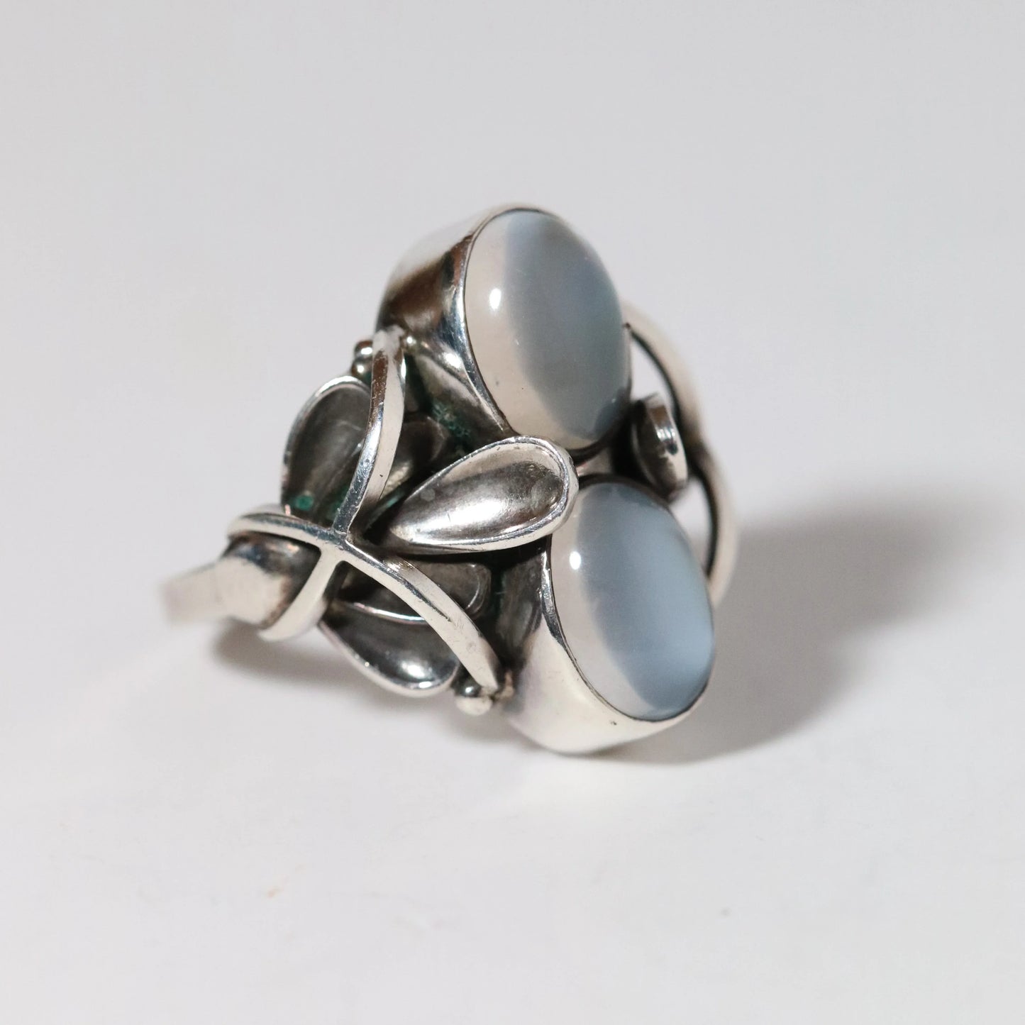 Vintage Georg Jensen Jewelry | Henry Pilstrup Moonstone Ring 48 Denmark - Carmel Fine Silver Jewelry