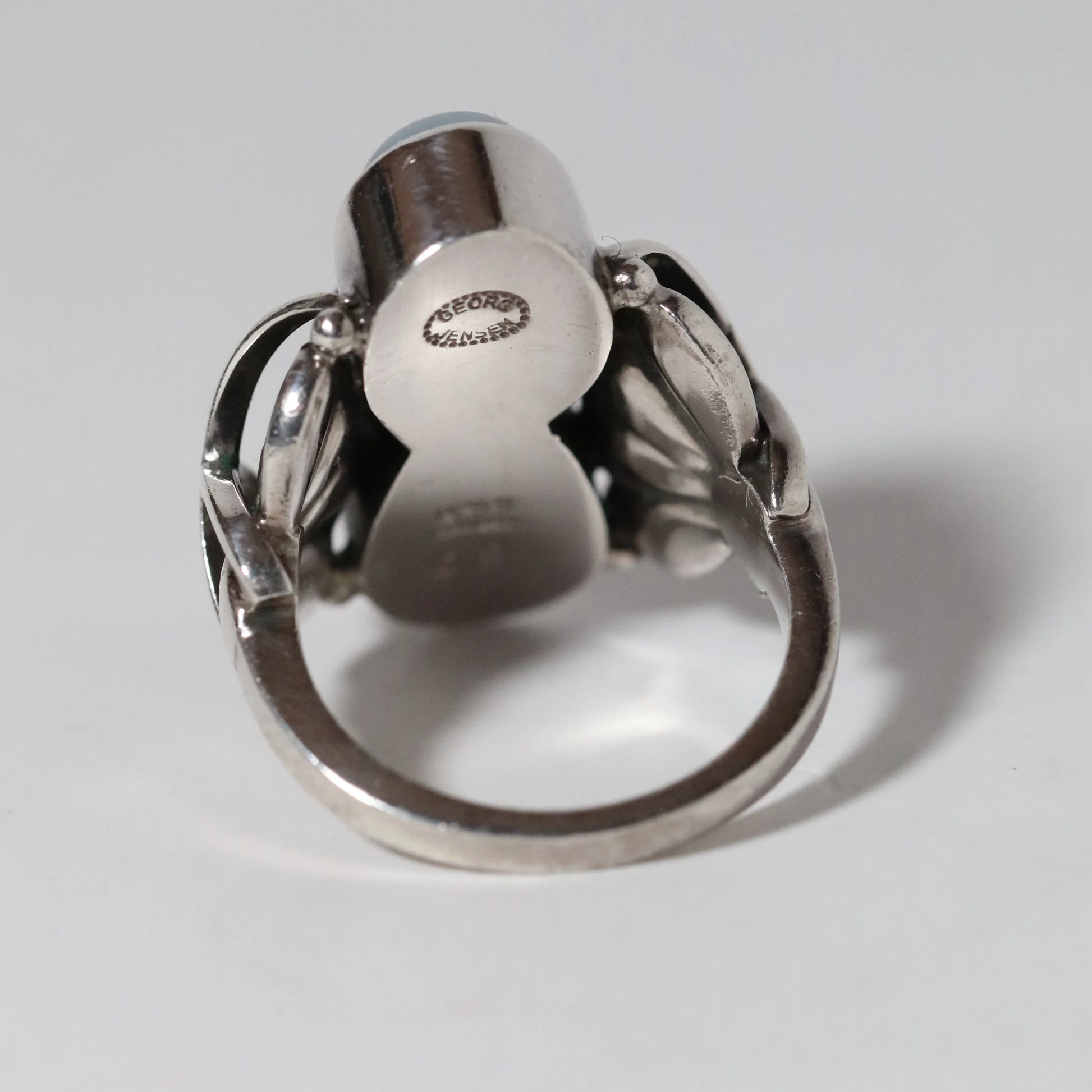Vintage Georg Jensen Jewelry | Henry Pilstrup Moonstone Ring 48 Denmark - Carmel Fine Silver Jewelry