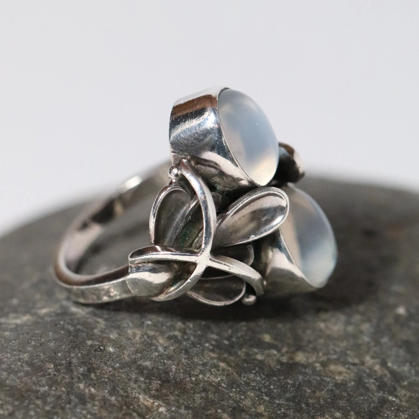 Vintage Georg Jensen Schmuck | Art-Deco-Chrysopras-Ring 48