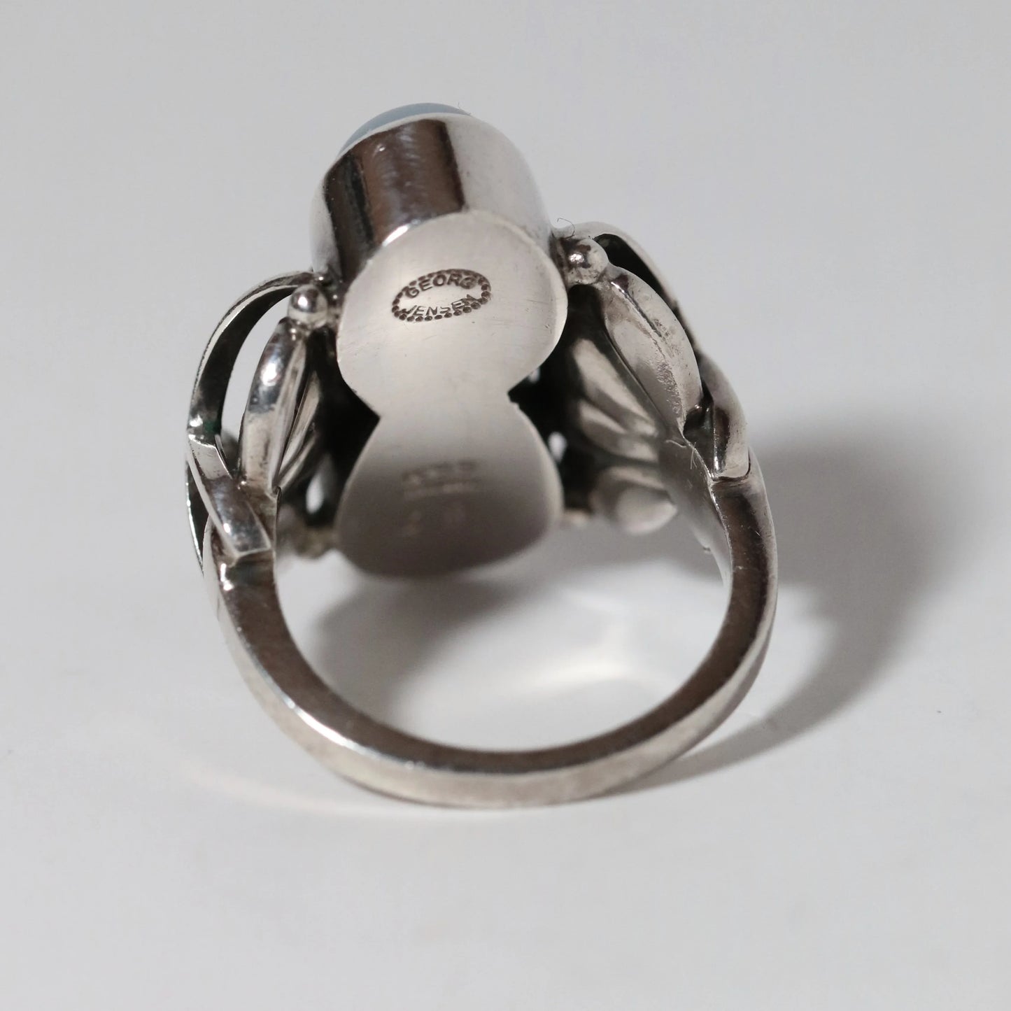 Vintage Georg Jensen Schmuck | Art-Deco-Chrysopras-Ring 48