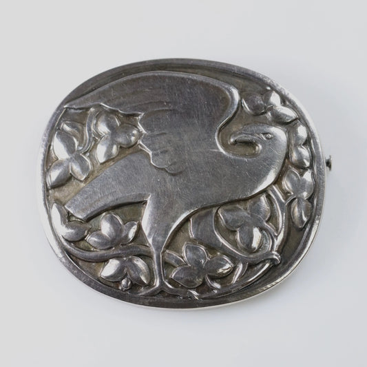 Vintage Georg Jensen Jewelry | Kristian Moel-Hansen Eagle Mid Century Brooch 166 - Carmel Fine Silver Jewelry