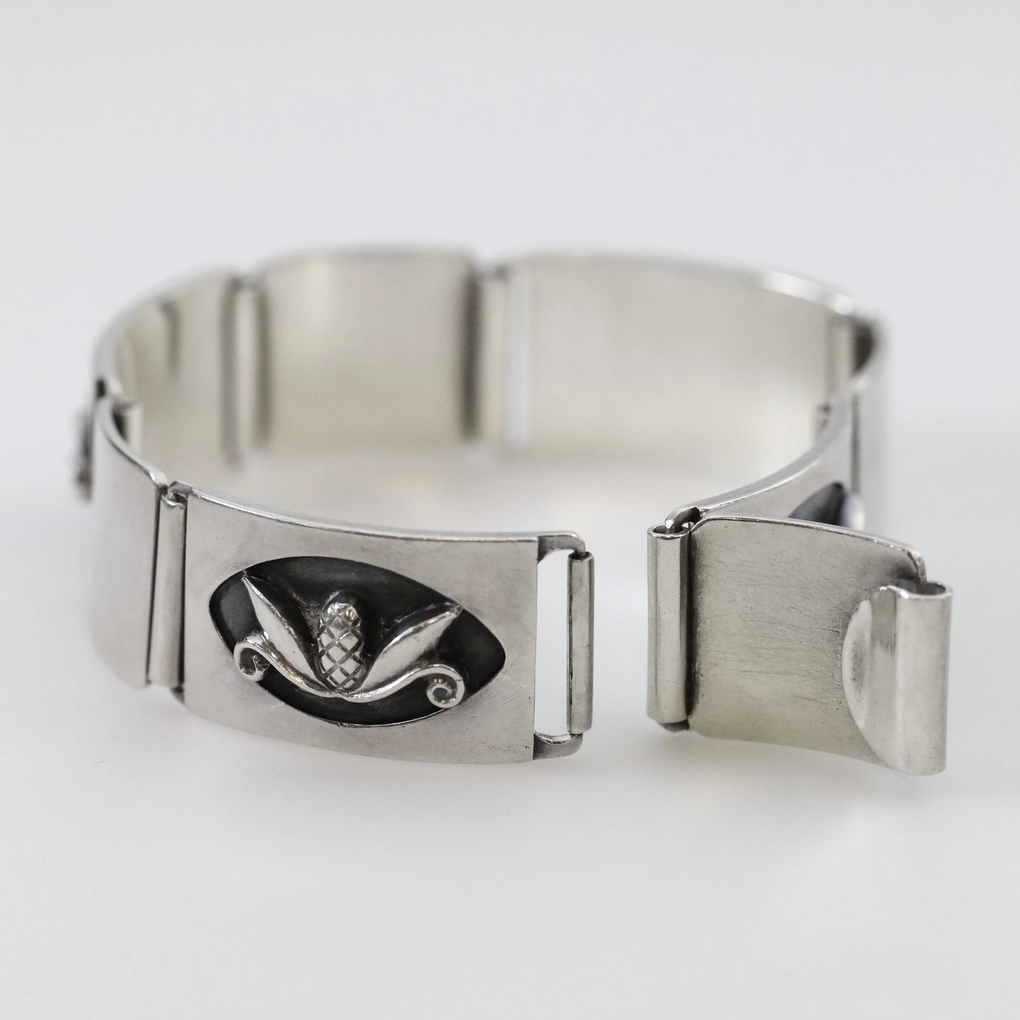 Vintage Georg Jensen Jewelry | La Paglia Pinecone Motif Bracelet USA