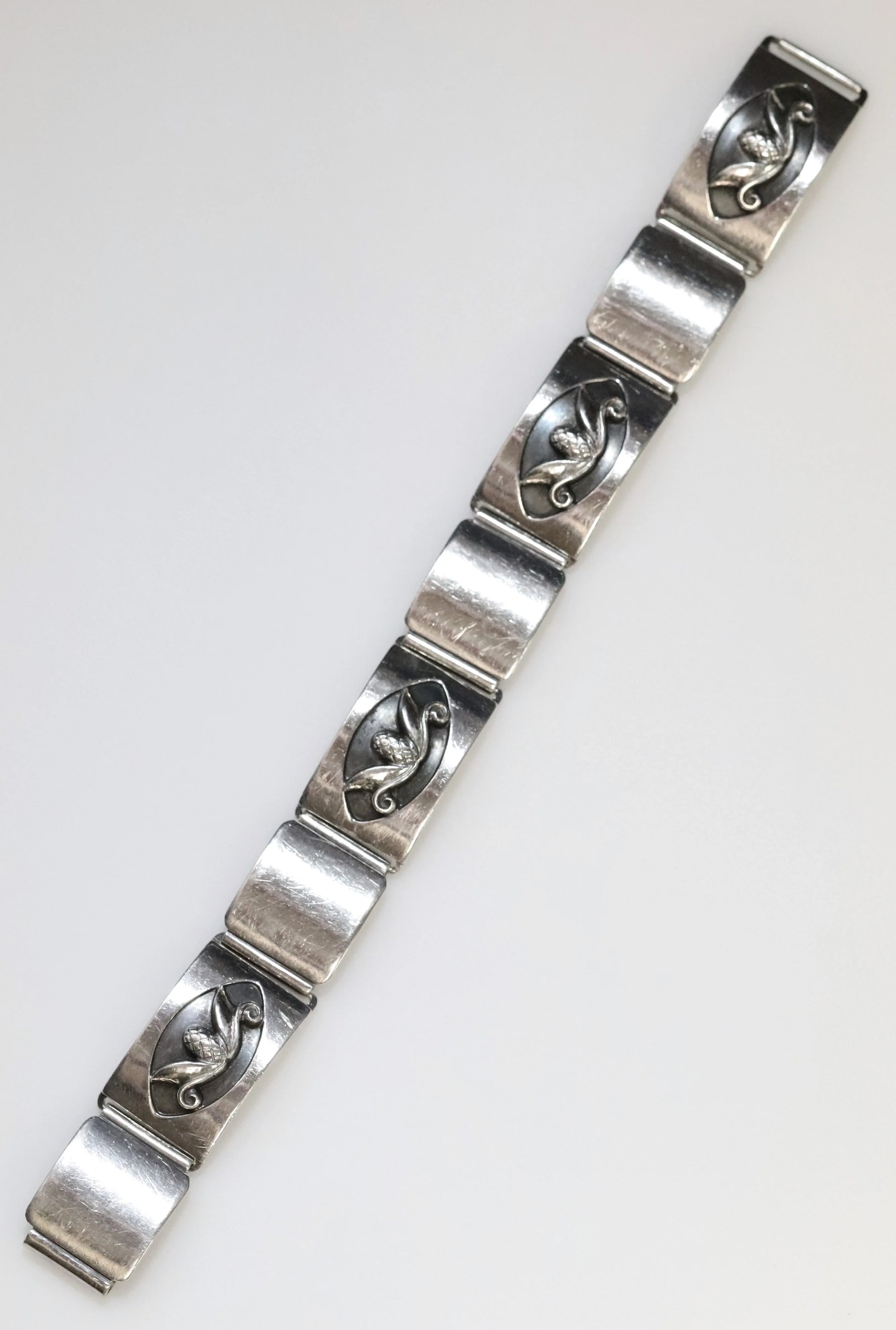 Vintage Georg Jensen Jewelry | La Paglia Pinecone Motif Bracelet USA