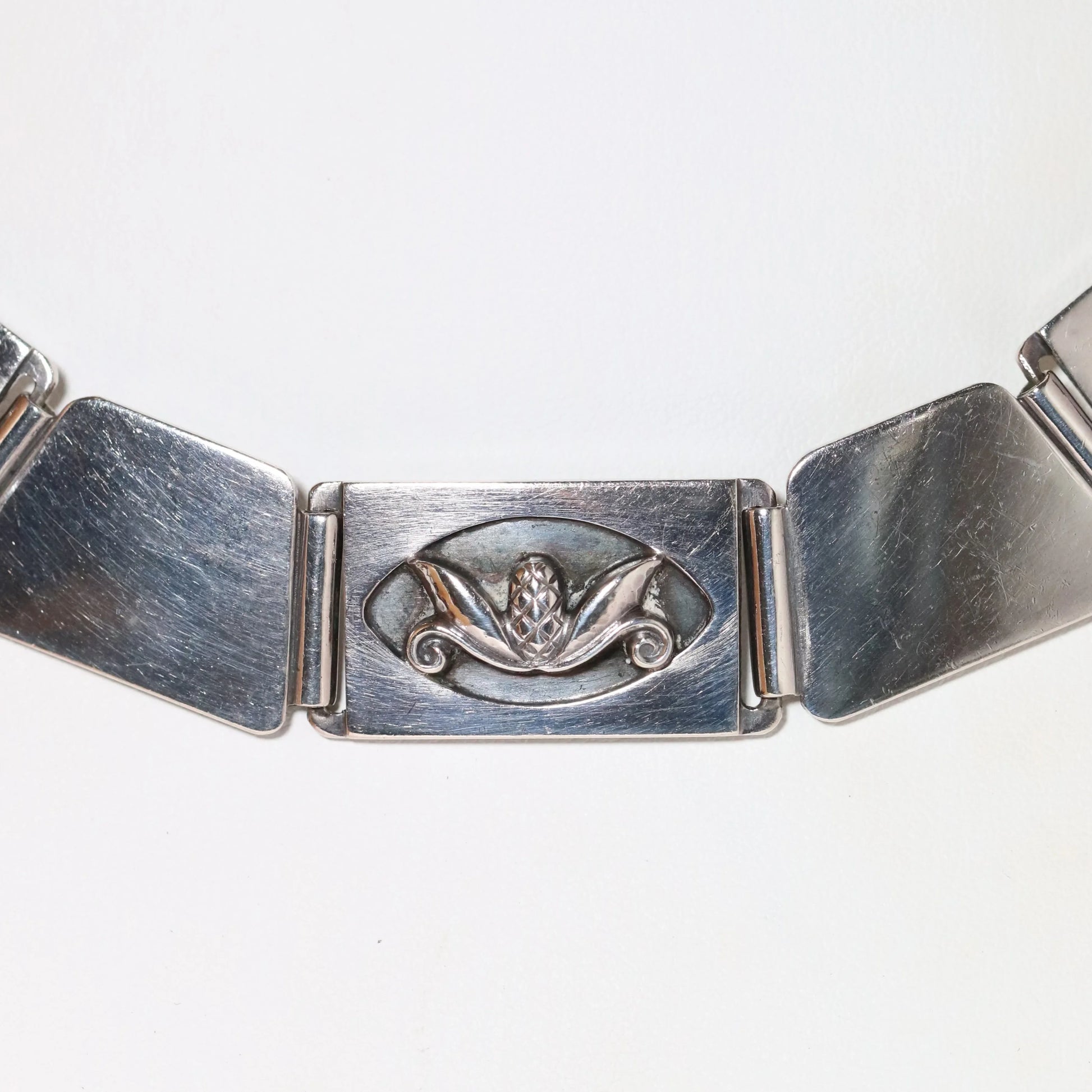 Vintage Georg Jensen Jewelry | La Paglia Pinecone Motif Necklace USA