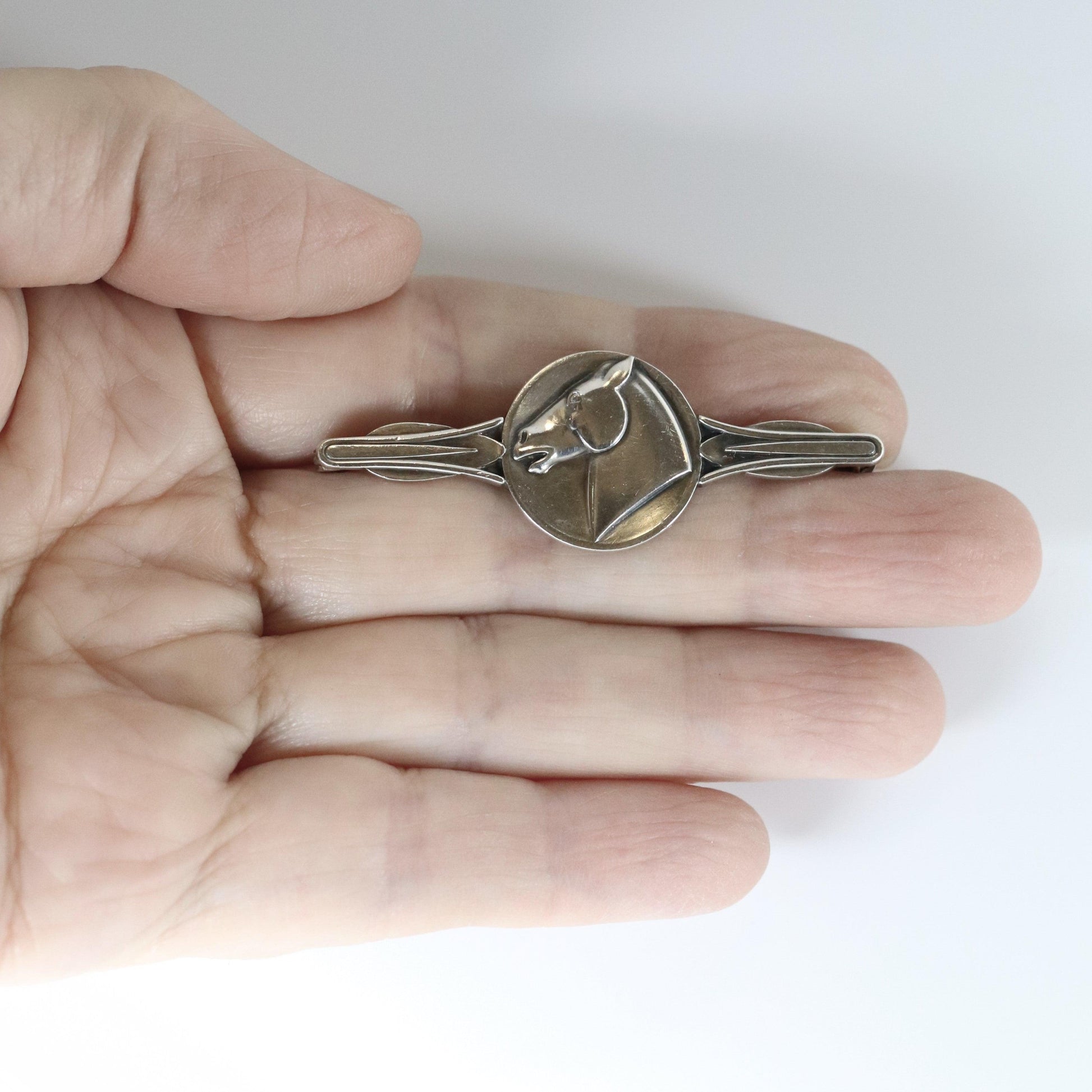 Vintage Georg Jensen Jewelry | Mid Century Malinowski Designed Sterling Horse Pin - Carmel Fine Silver Jewelry