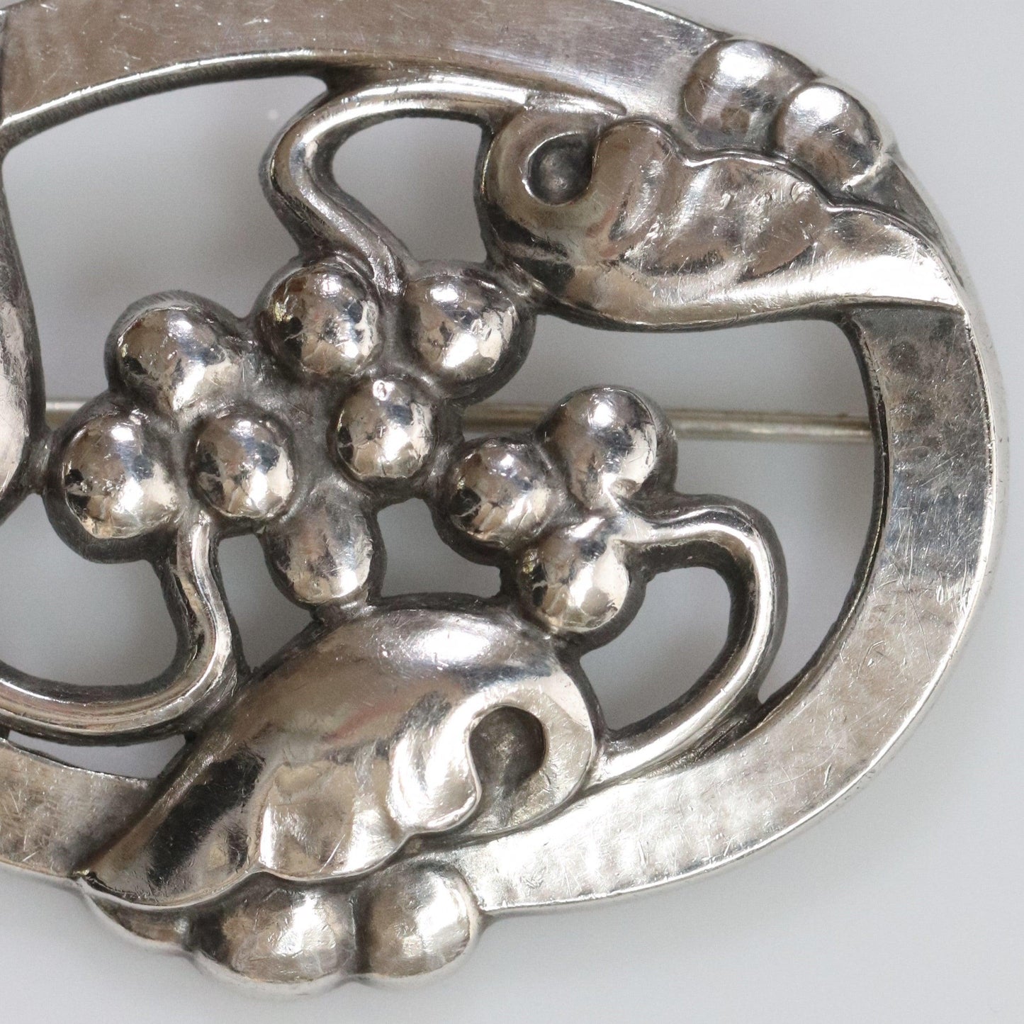 Vintage Georg Jensen Jewelry | Moonlight Grapes Brooch 101 - Carmel Fine Silver Jewelry