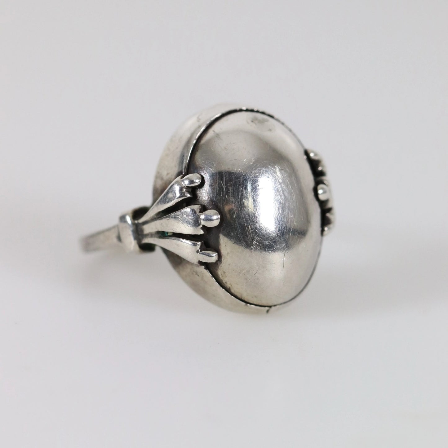 Vintage Georg Jensen Jewelry | Oscar Gundlach-Pedersen Cabochon Ring 51 Denmark - Carmel Fine Silver Jewelry