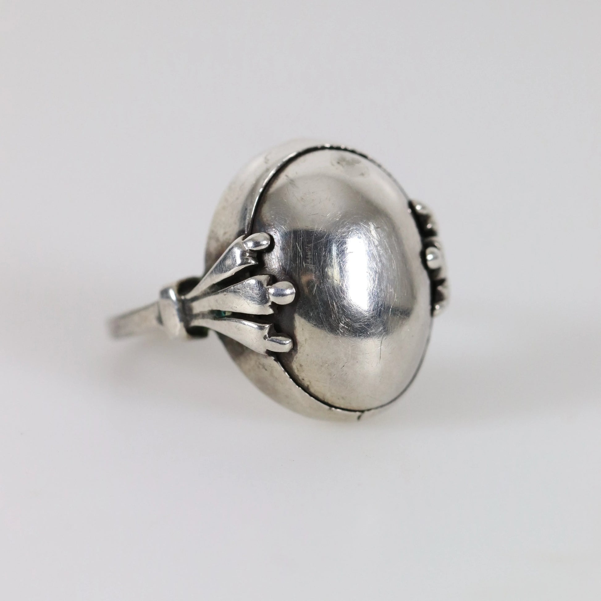 Vintage Georg Jensen Jewelry | Oscar Gundlach-Pedersen Cabochon Ring 51 Denmark - Carmel Fine Silver Jewelry