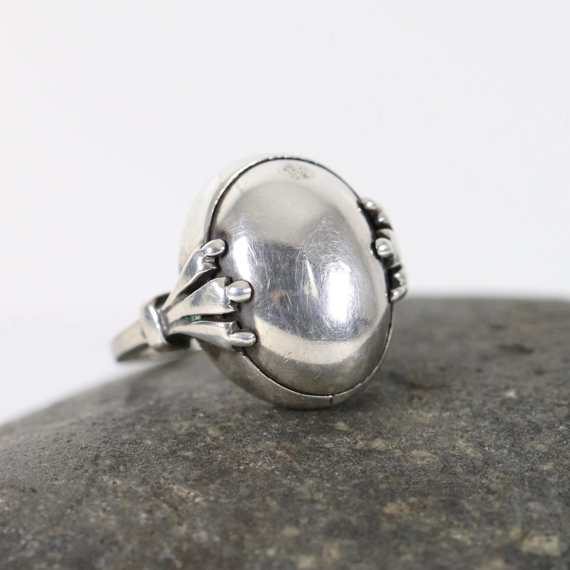 Vintage Georg Jensen Jewelry | Oscar Gundlach-Pedersen Cabochon Ring 51 Denmark - Carmel Fine Silver Jewelry