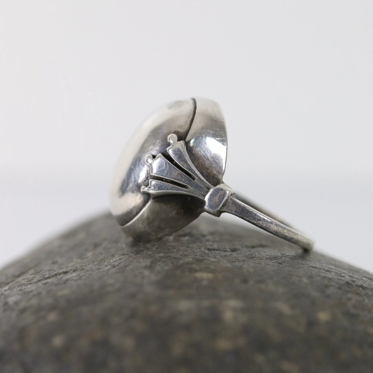 Vintage Georg Jensen Jewelry | Oscar Gundlach-Pedersen Cabochon Ring 51 Denmark - Carmel Fine Silver Jewelry