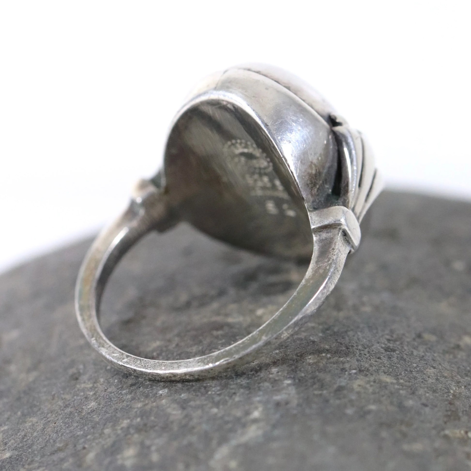 Vintage Georg Jensen Jewelry | Oscar Gundlach-Pedersen Cabochon Ring 51 Denmark - Carmel Fine Silver Jewelry
