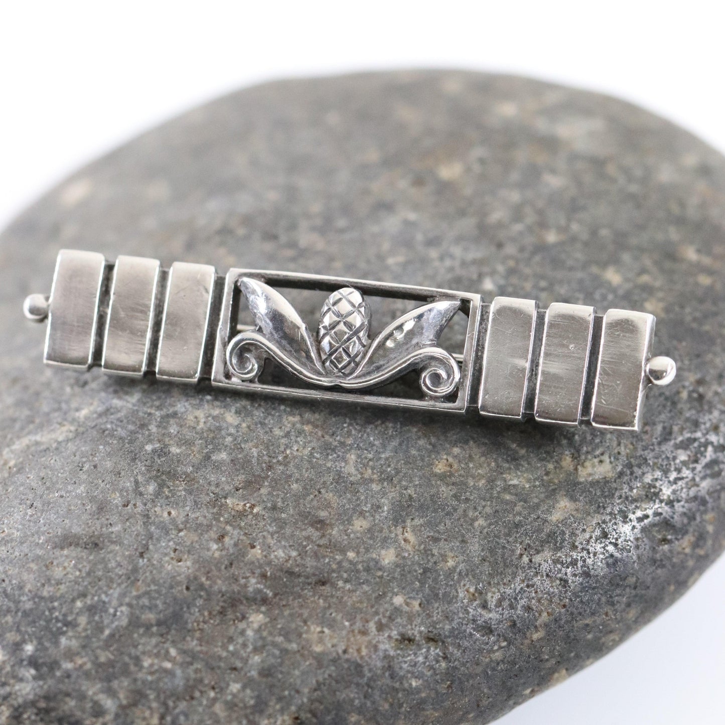 Vintage Georg Jensen Jewelry | Pineapple Acorn Brooch USA - Carmel FSJ