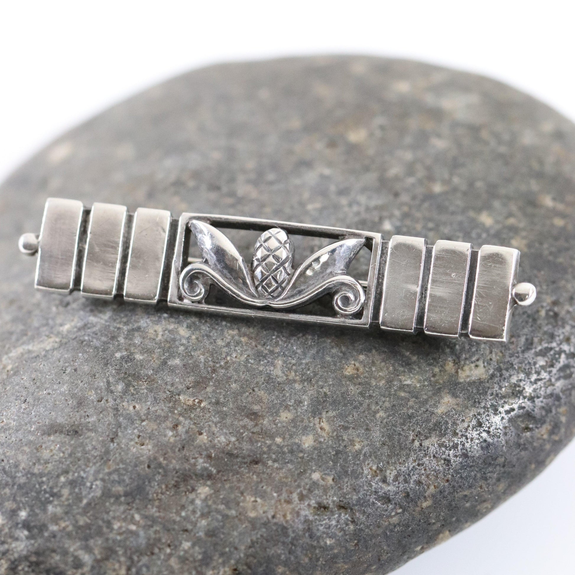 Vintage Georg Jensen Jewelry | Pineapple Acorn Brooch USA - Carmel FSJ