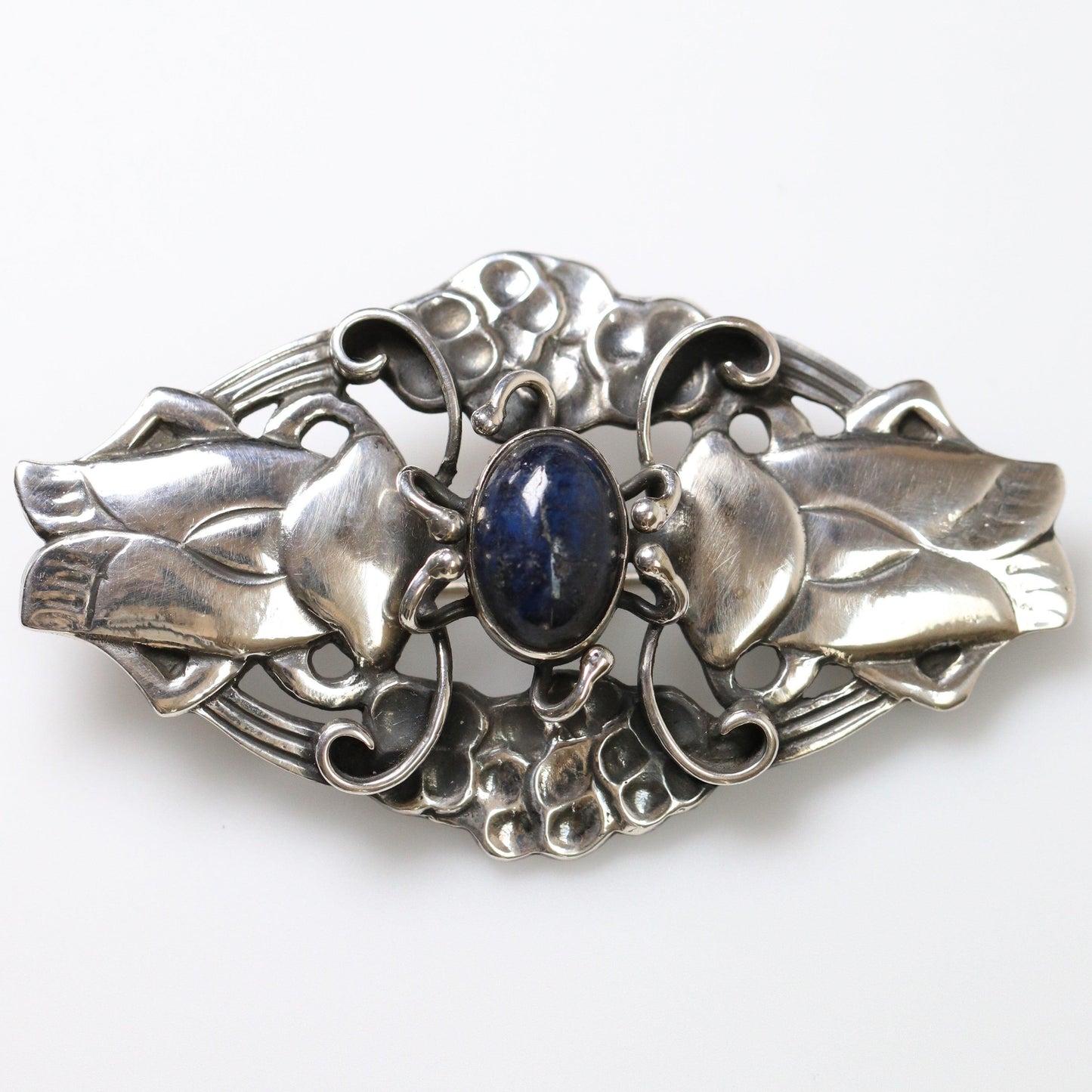 Vintage Georg Jensen Jewelry | Rare Art Nouveau Cicada Bug Brooch 19 - Carmel Fine Silver Jewelry