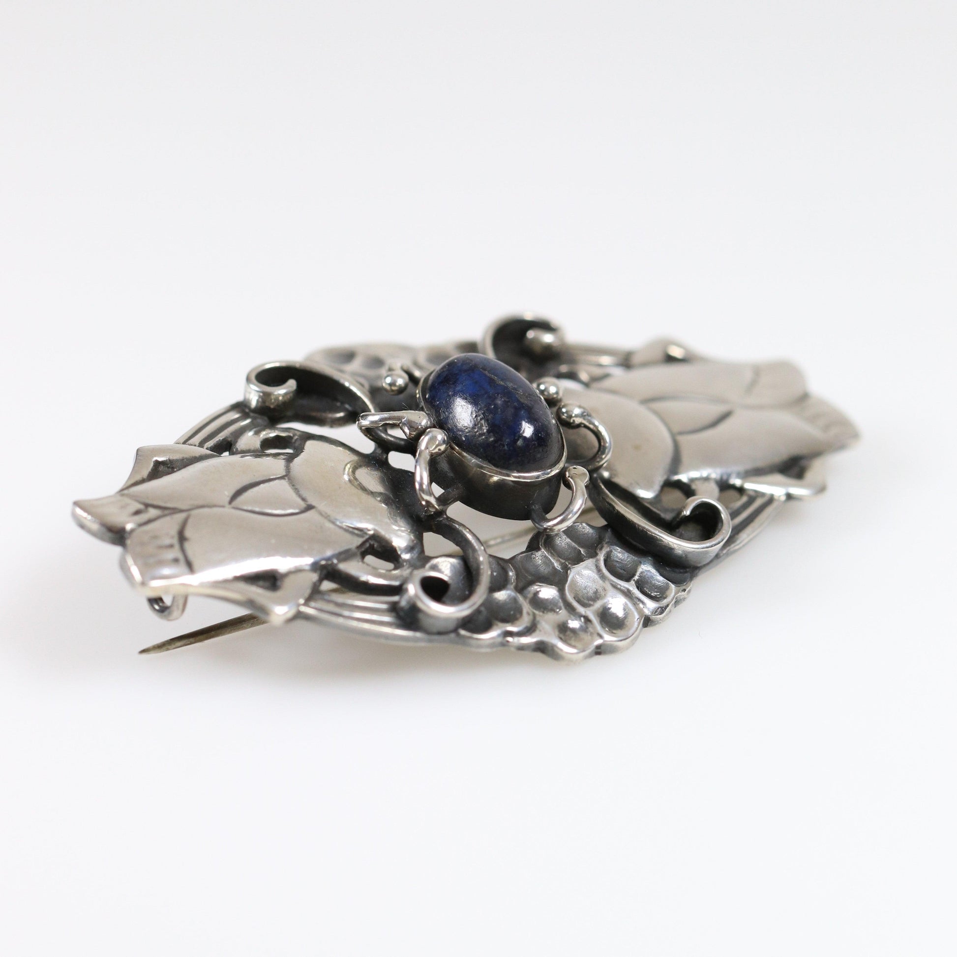 Vintage Georg Jensen Jewelry | Rare Art Nouveau Cicada Bug Brooch 19 - Carmel Fine Silver Jewelry