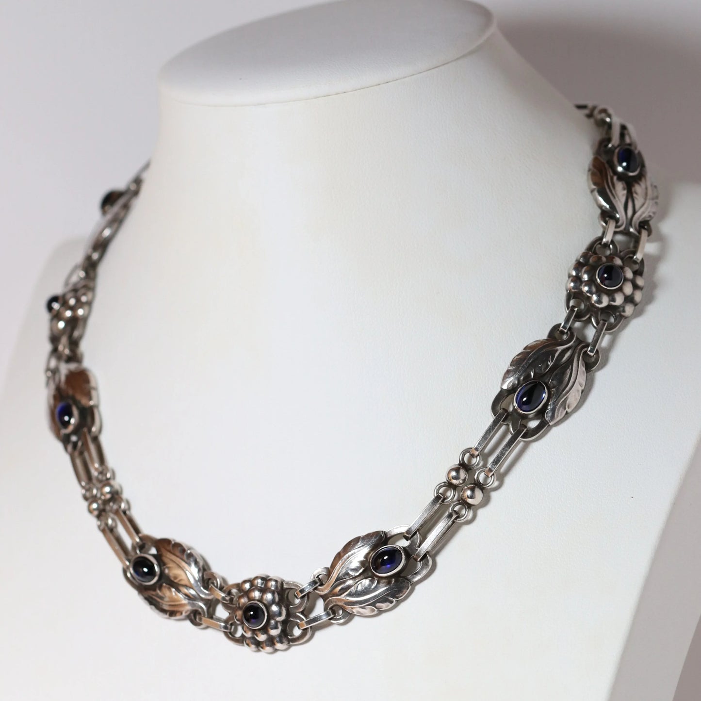 Vintage Georg Jensen Jewelry | Rare Synthetic Sapphire Necklace 1