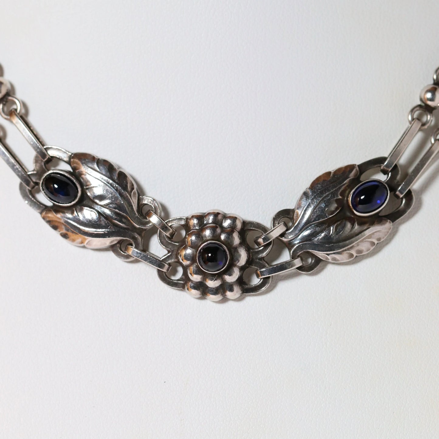 Vintage Georg Jensen Jewelry | Rare Synthetic Sapphire Necklace 1