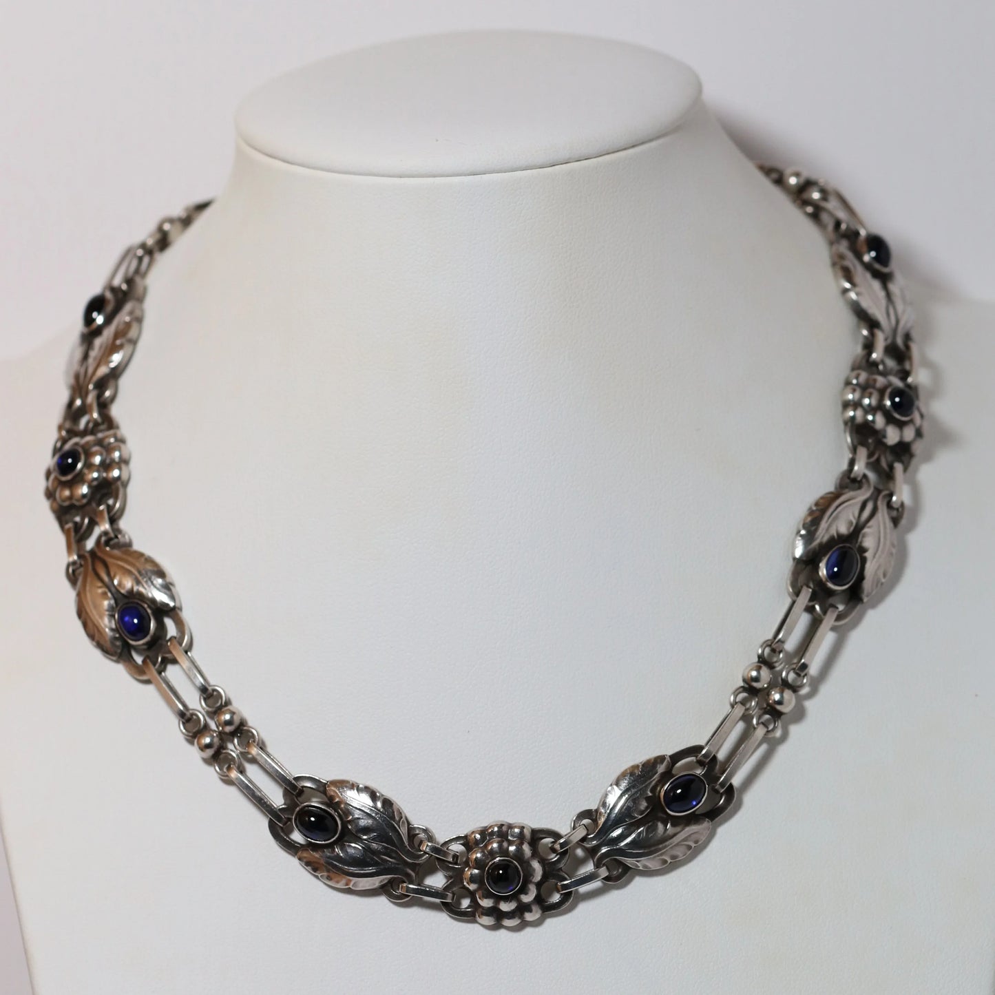 Vintage Georg Jensen Jewelry | Rare Synthetic Sapphire Necklace 1