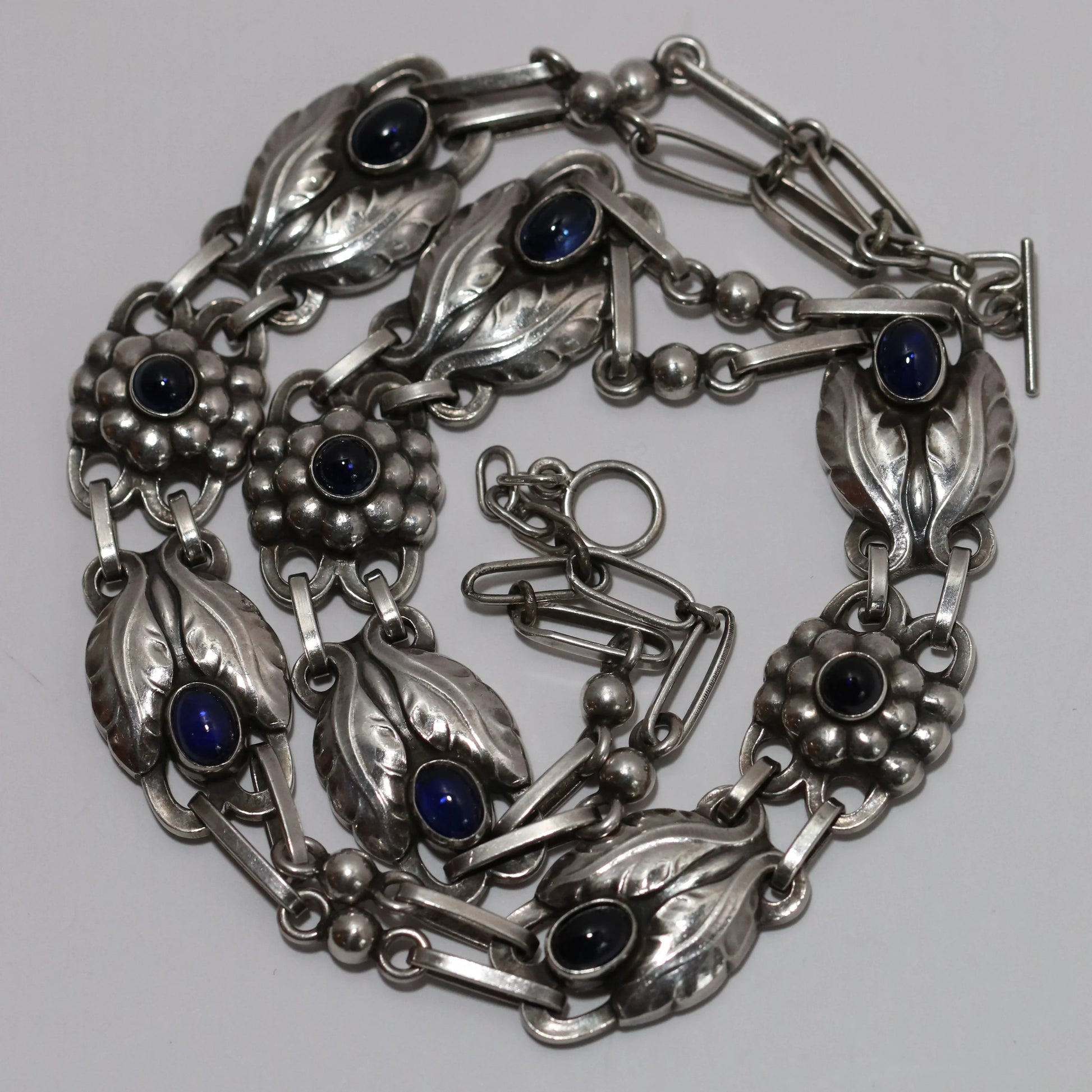 Vintage Georg Jensen Jewelry | Rare Synthetic Sapphire Necklace 1