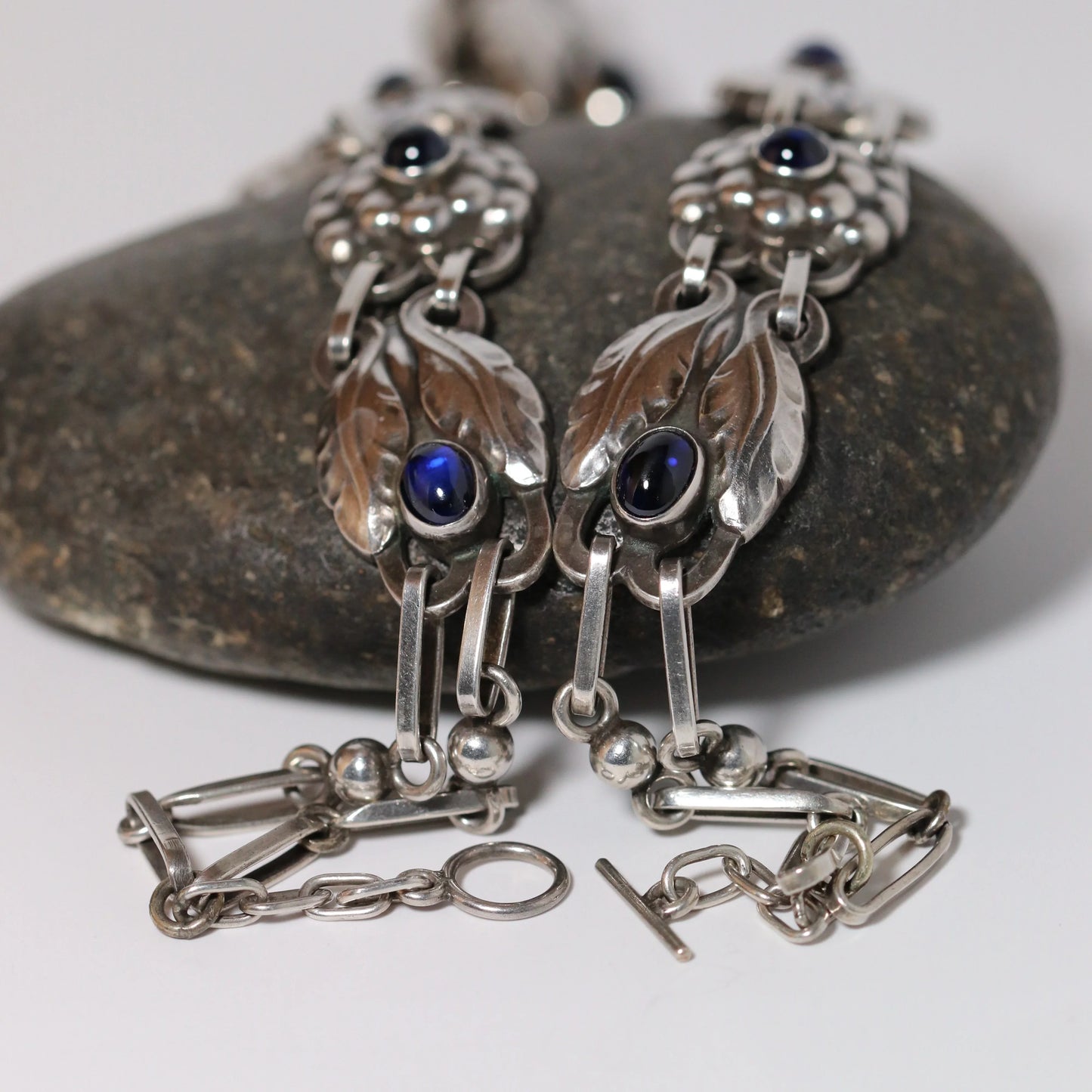 Vintage Georg Jensen Jewelry | Rare Synthetic Sapphire Necklace 1