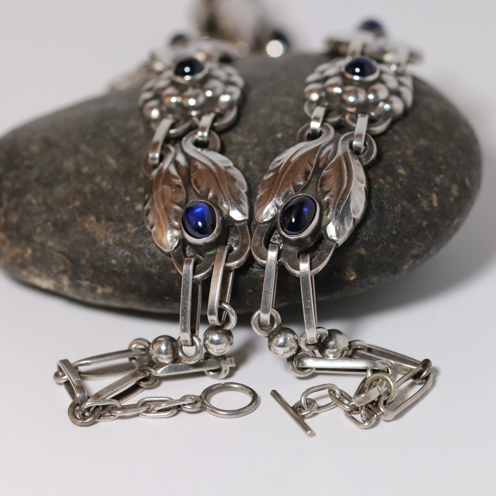 Vintage Georg Jensen Jewelry | Rare Synthetic Sapphire Necklace 1