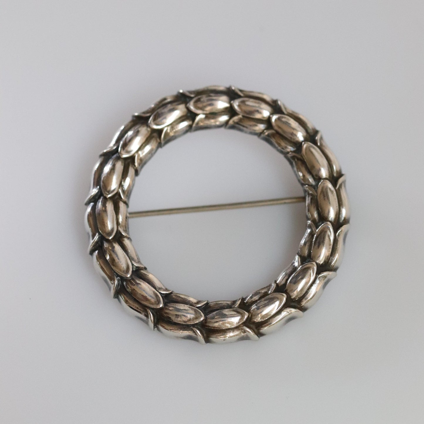Vintage Georg Jensen Jewelry | Sigvard Bernadotte Laurel Wreath Brooch 301 - Carmel Fine Silver Jewelry