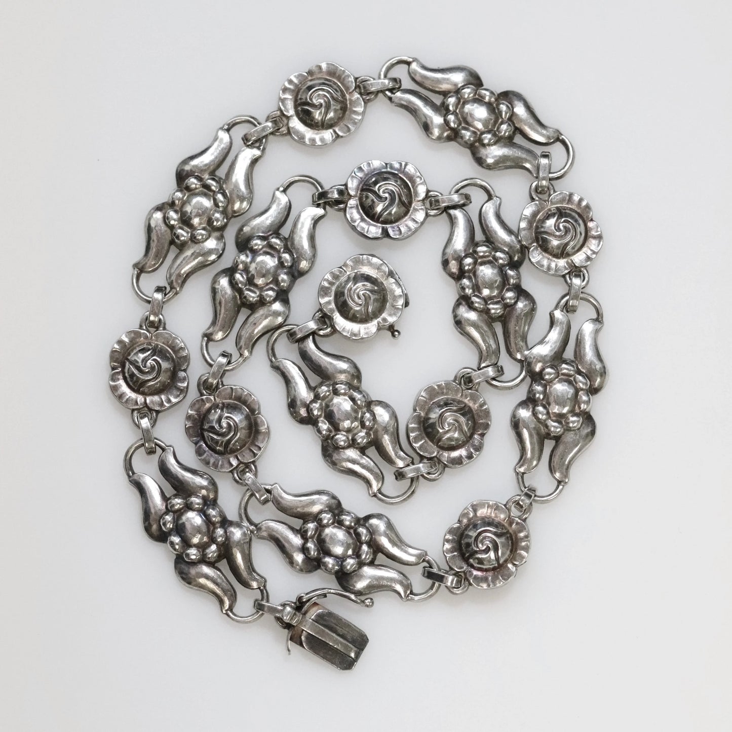 Vintage Georg Jensen Jewelry | Silver Floral Necklace 10 - Carmel Fine Silver Jewelry