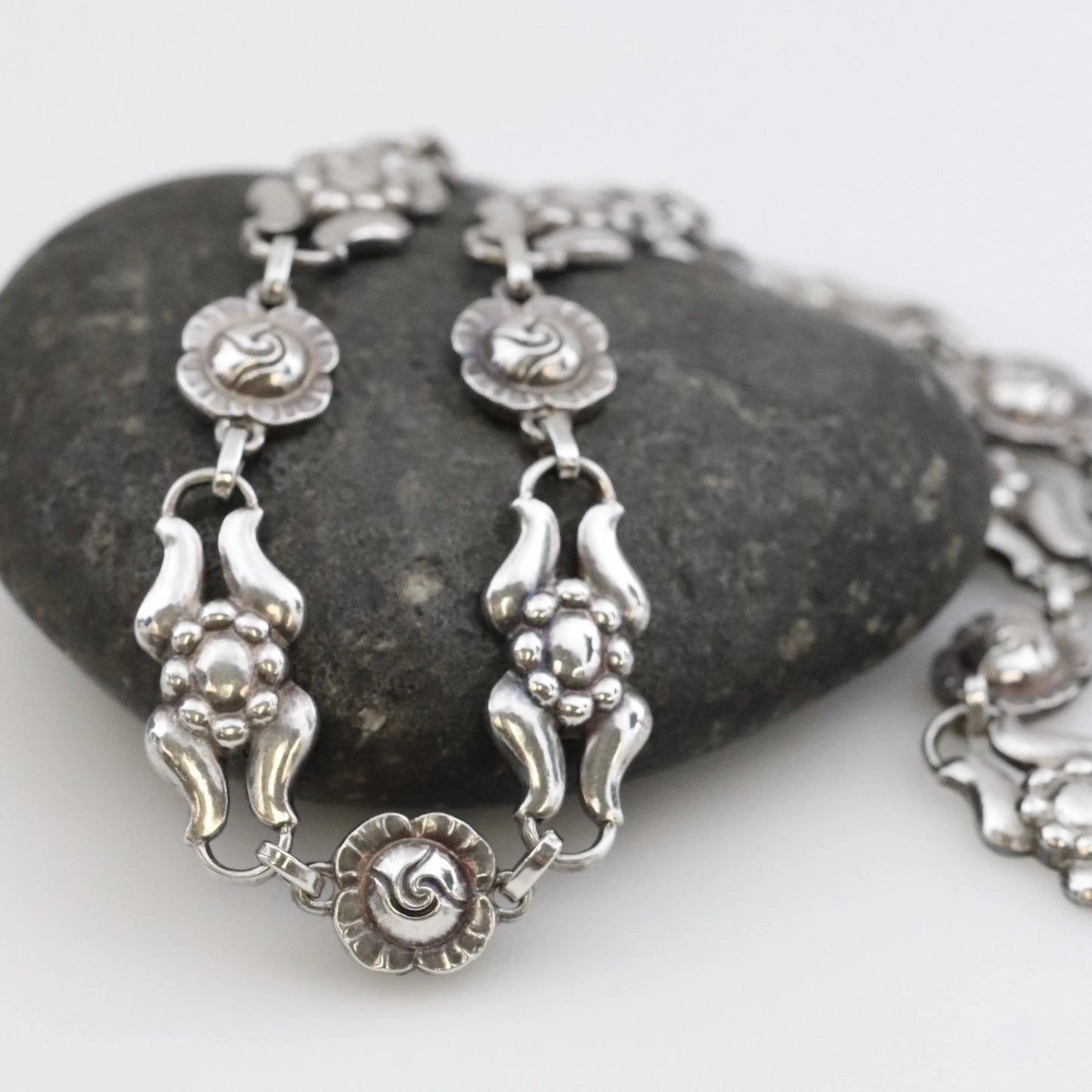 Vintage Georg Jensen Jewelry | Silver Floral Necklace 10 - Carmel Fine Silver Jewelry