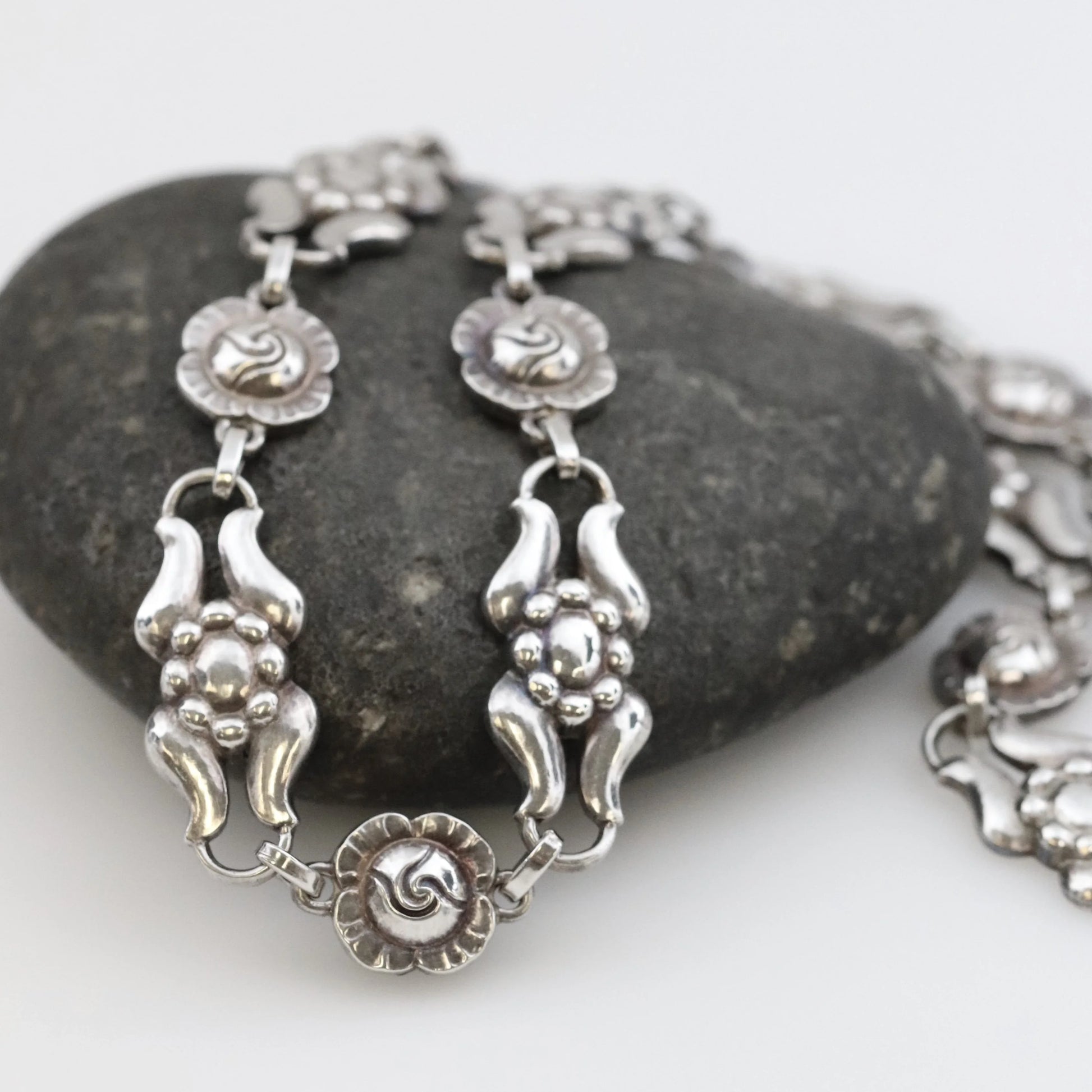 Vintage Georg Jensen Jewelry | Silver Floral Necklace 10 - Carmel Fine Silver Jewelry