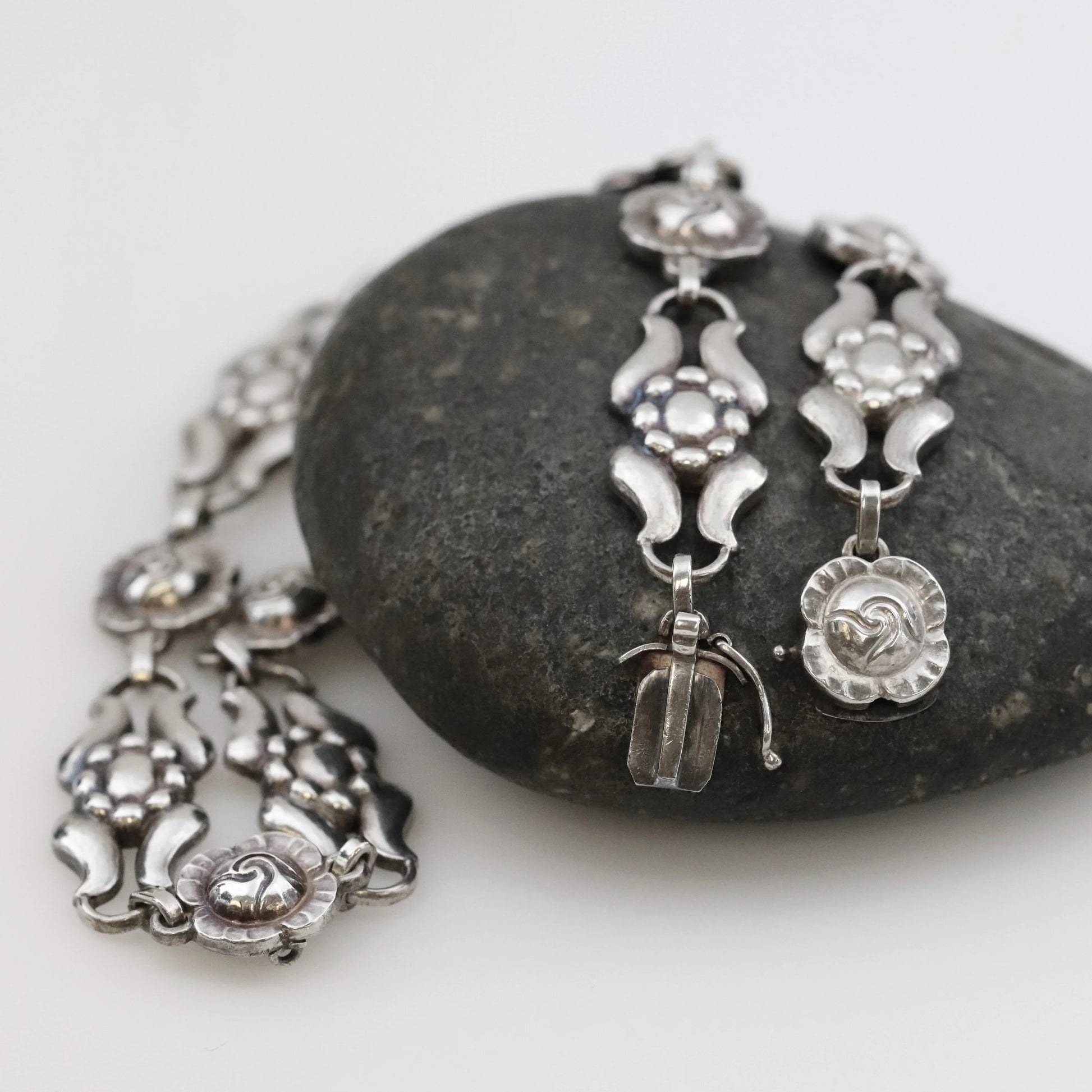 Vintage Georg Jensen Jewelry | Silver Floral Necklace 10 - Carmel Fine Silver Jewelry