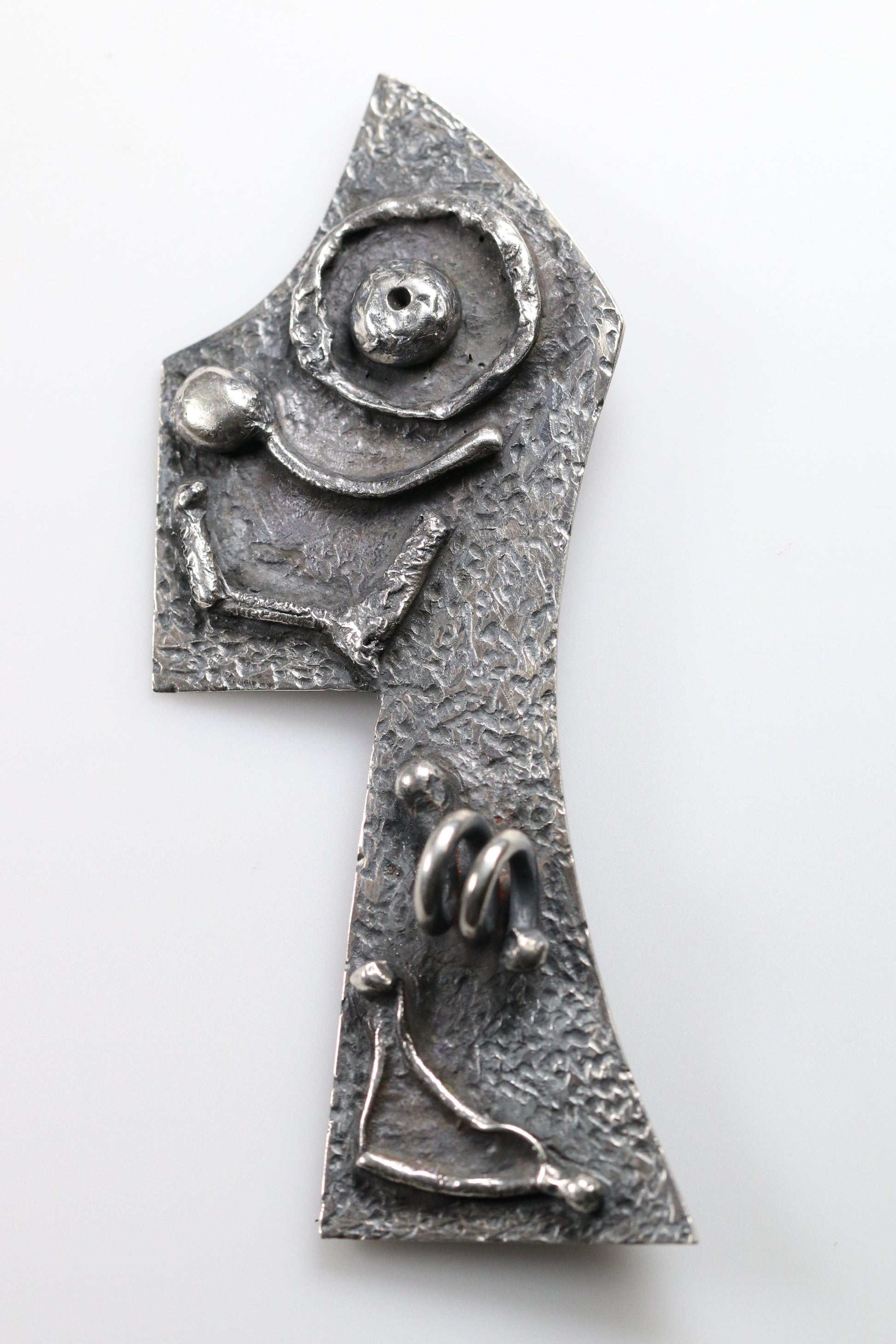 Vintage Handcrafted Silver Jewelry | James Parker Brutalist Brooch - Carmel Fine Silver Jewelry