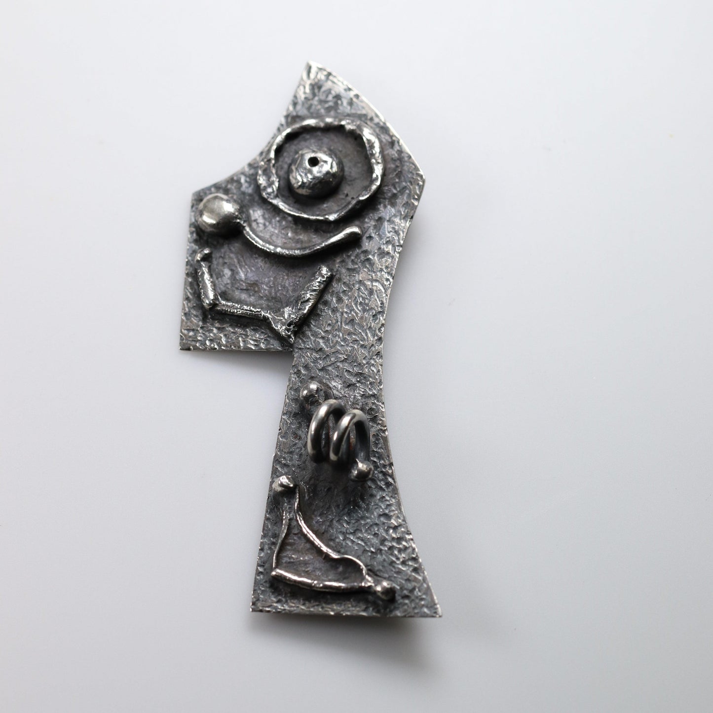 Vintage Handcrafted Silver Jewelry | James Parker Brutalist Brooch - Carmel Fine Silver Jewelry