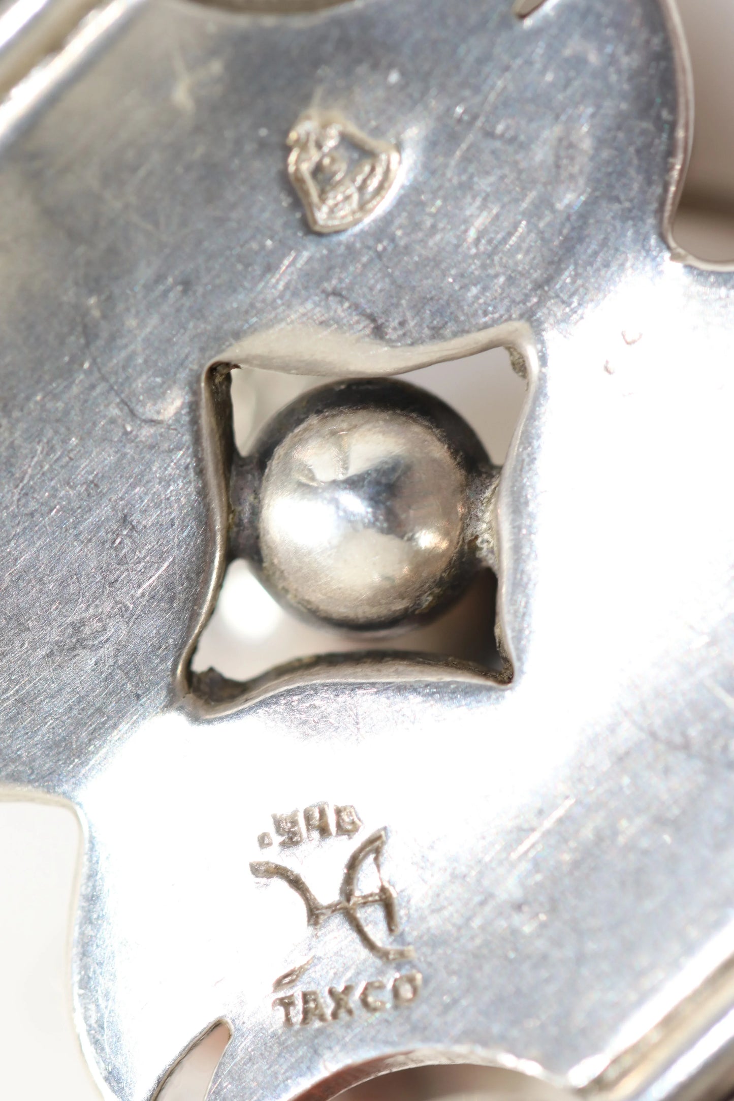 Vintage Hector Aguilar Jewelry | Aztec Panel Chunky Bracelet Taxco - Carmel Fine Silver Jewelry