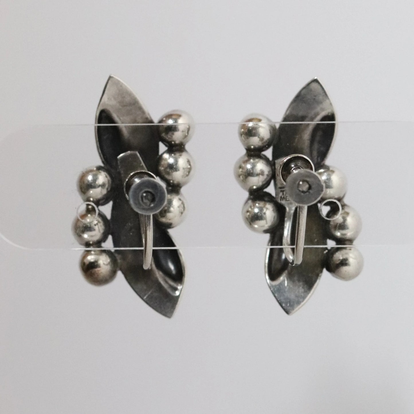 Vintage Hector Aguilar Jewelry | Ribbon and Bead Earrings Mexico - Carmel Fine Silver Jewelry