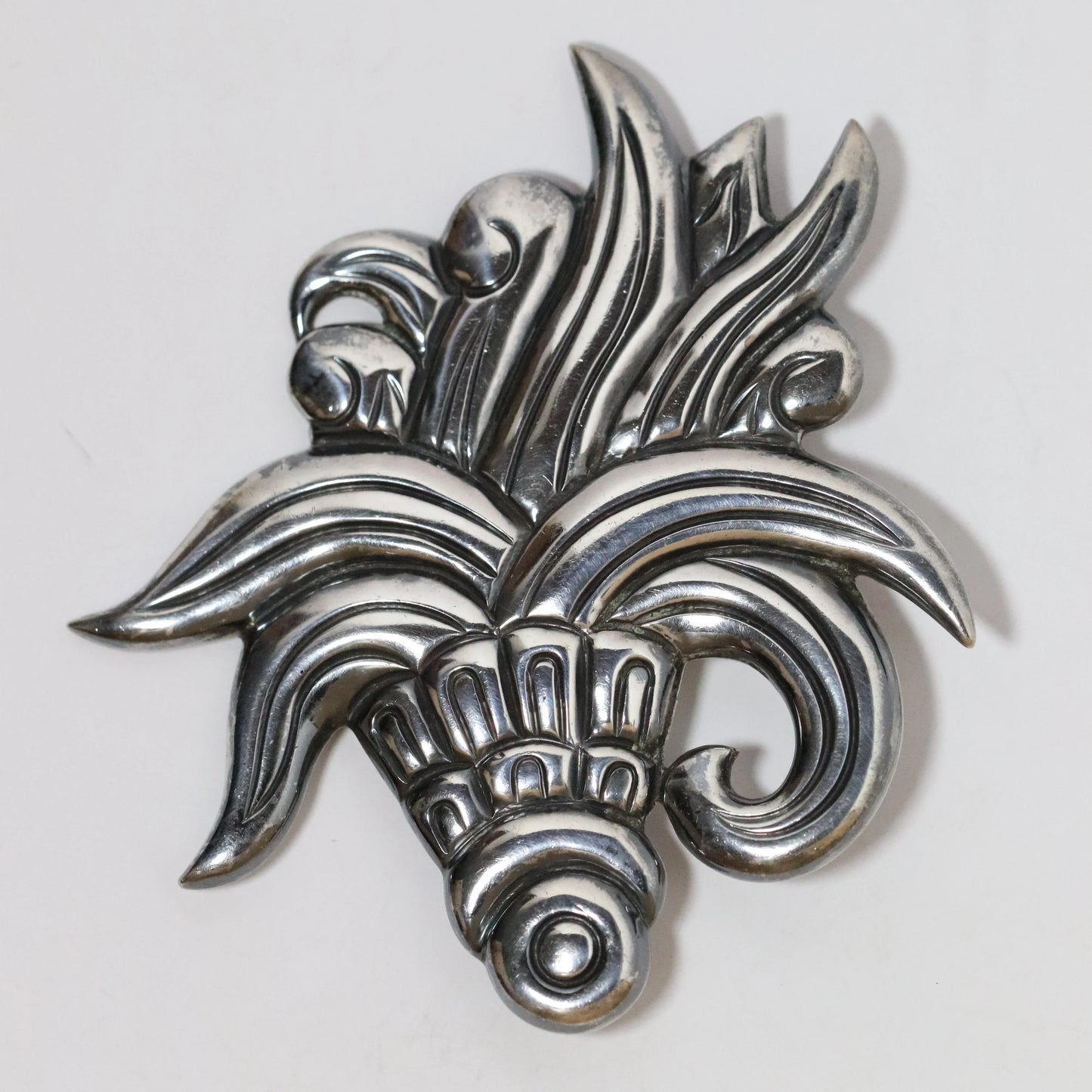 Vintage Hector Aguilar Jewelry | Sterling Silver Floral Statement Brooch 940 Silver Taxco Mexico - Carmel Fine Silver Jewelry