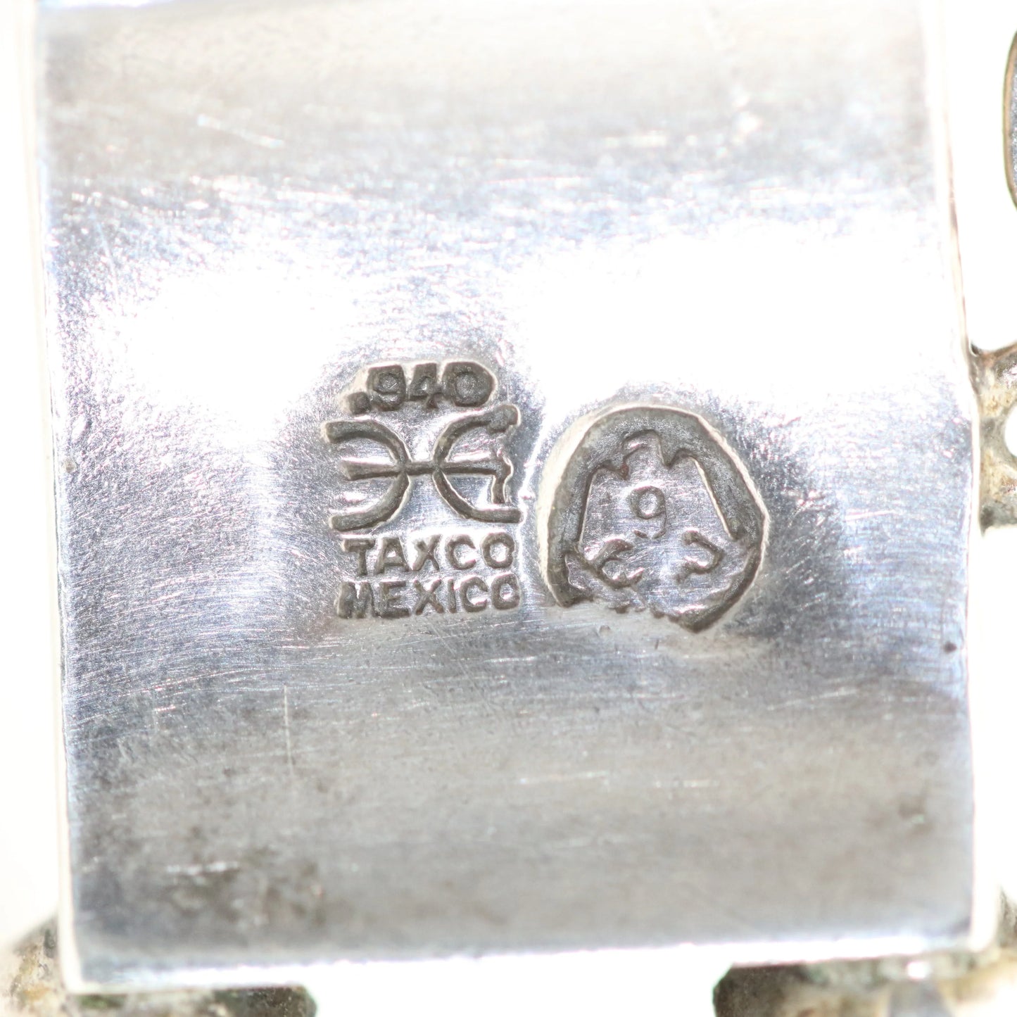 Vintage Hector Aguilar Taxco Jewelry | Concave Panel and Ball Handcrafted Bracelet Mexico - Carmel Fine Silver Jewelry