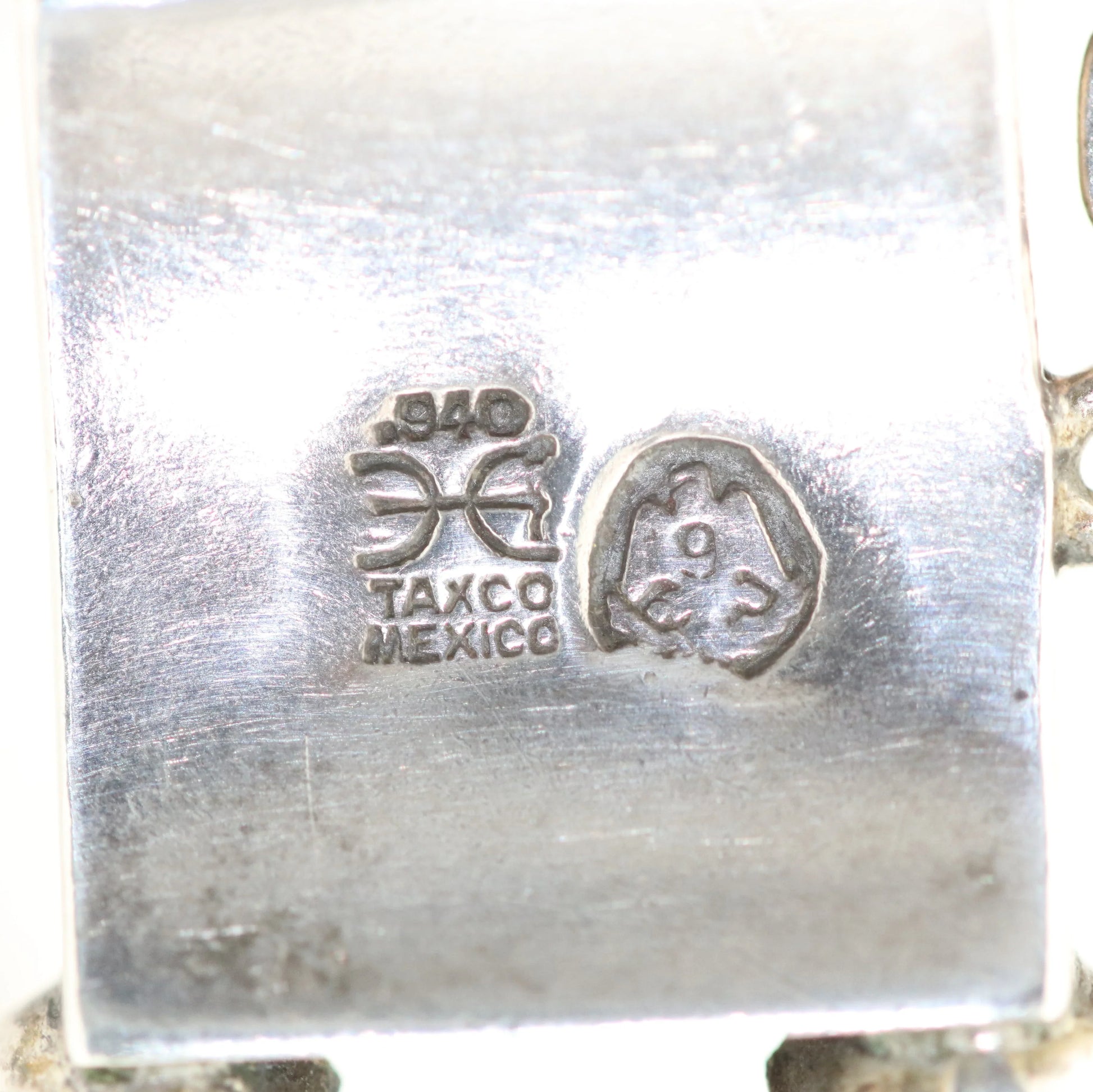 Vintage Hector Aguilar Taxco Jewelry | Concave Panel and Ball Handcrafted Bracelet Mexico - Carmel Fine Silver Jewelry