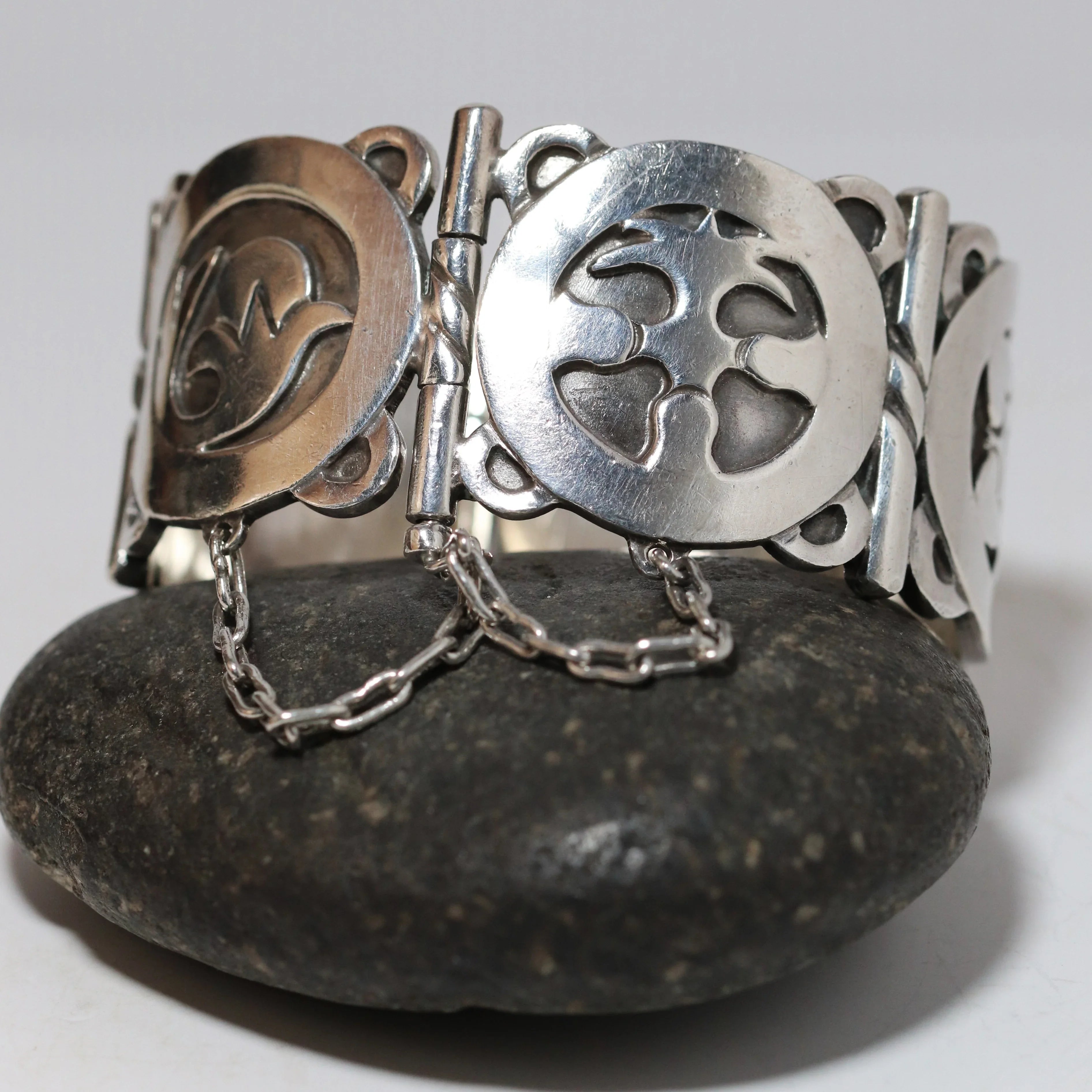 Vintage Hector Aguilar Taxco Panel Bracelet - Carmel Fine Silver