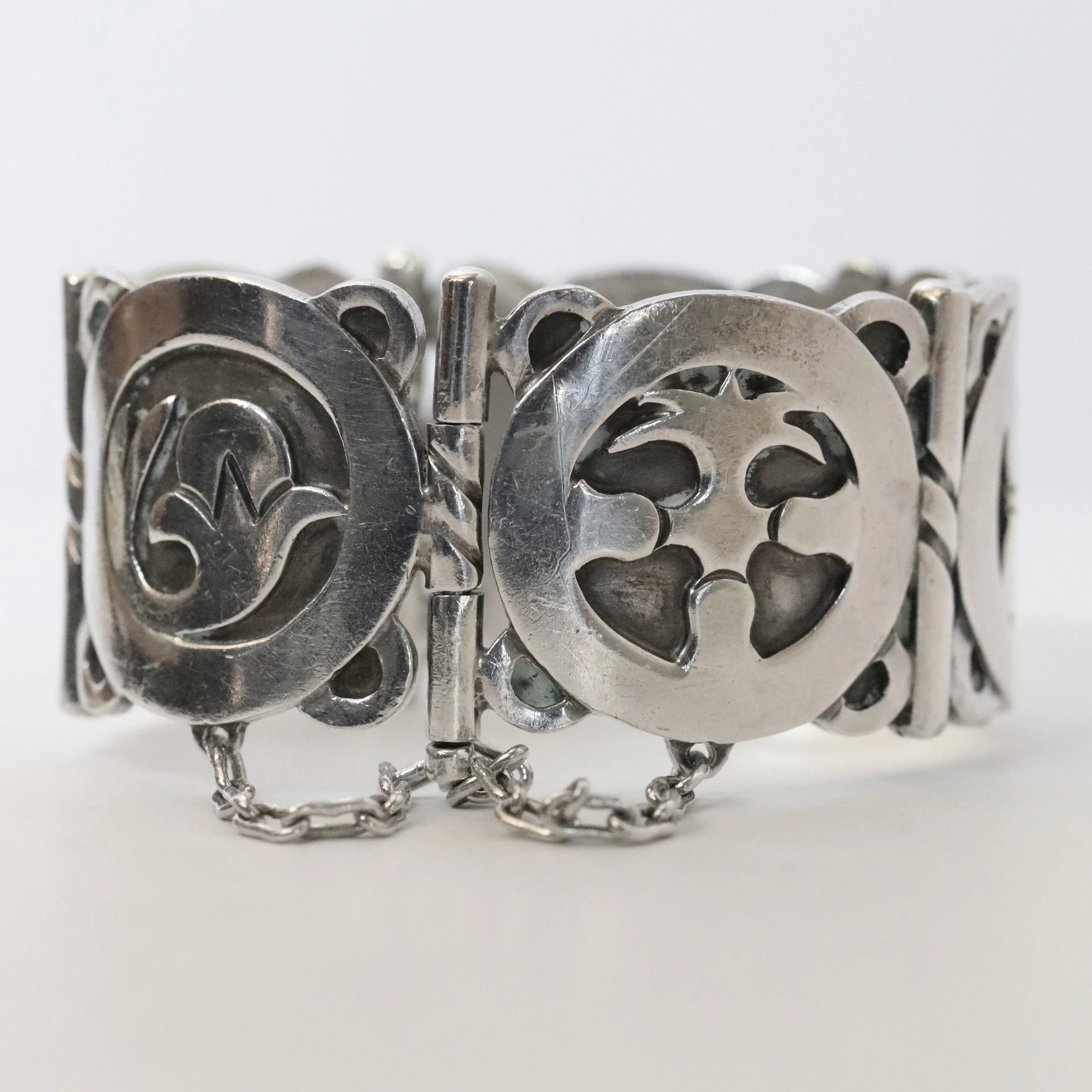 Vintage Hector Aguilar Taxco Panel Bracelet - Carmel Fine Silver