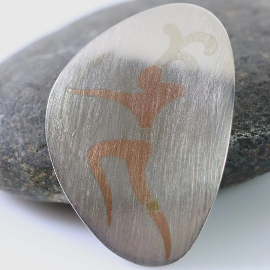 Vintage Los Castillo Jewelry | Married Metals Warrior Brooch 124 Taxco Mexico - Carmel Fine Silver Jewelry