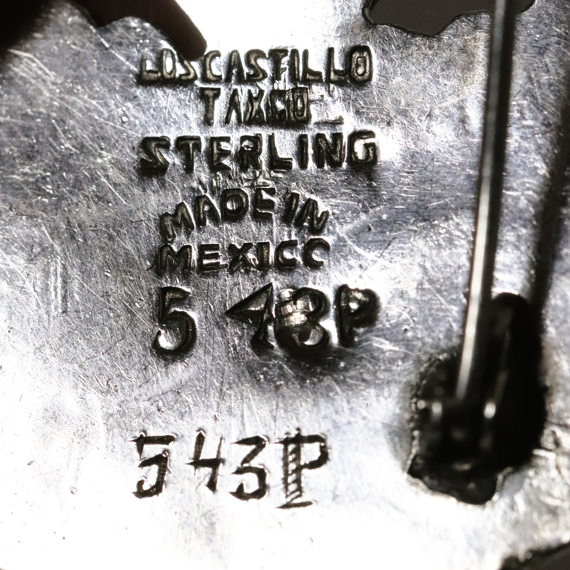 Vintage Los Castillo Jewelry | Ornate Solid Silver Brooch Taxco Mexico - Carmel FSJ